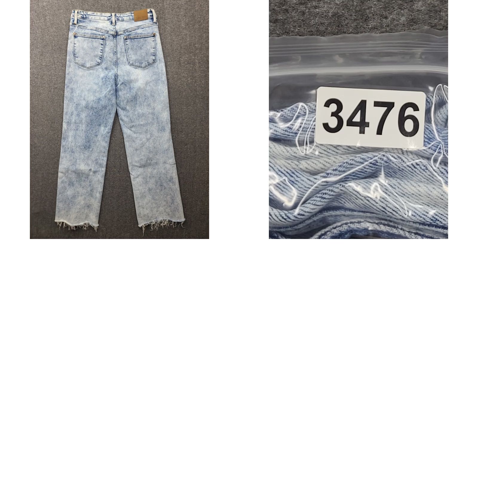 Vintage Judy Blue Womens Jeans 15/32 Wide Leg Light Blue Acid Wash Raw Hem Stretch Denim 5-Pocket 32 In Inseam Mens Womens Girls? Size 36" / US 14 / IT 50 - 9 Thumbnail