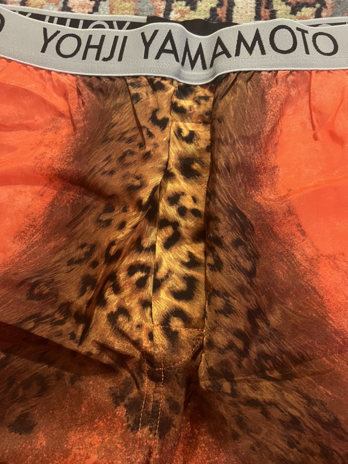 Yohji Yamamoto Yohji Yamamoto Pour Homme AW09 Red Leopard Stripe Shorts Size US 32 / EU 48 - 2 Thumbnail