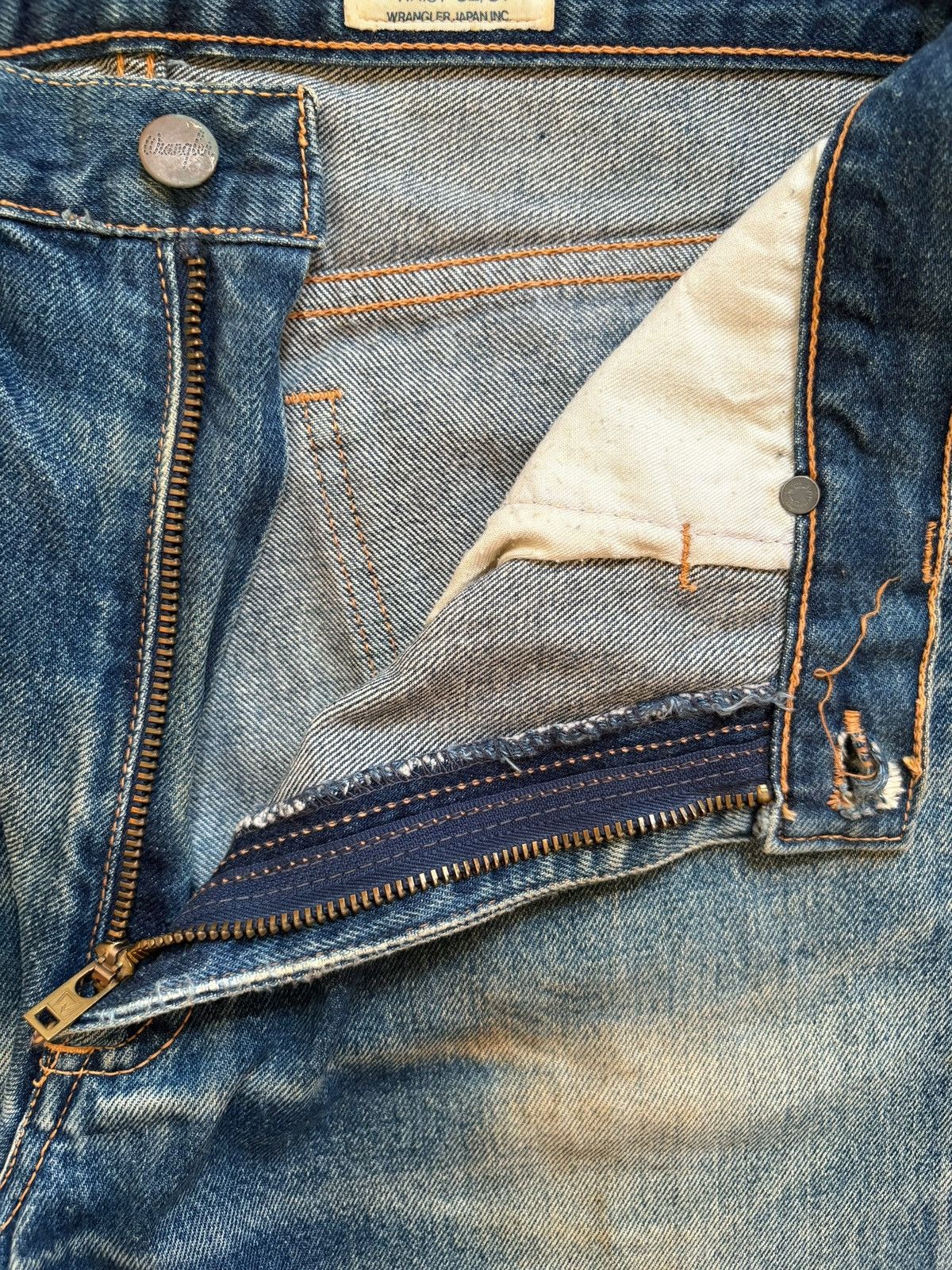 Vintage × Wrangler Vintage Wrangler Rusty Mud Wash Distressed Baggy Jeans Size US 30 / EU 46 - 9 Thumbnail