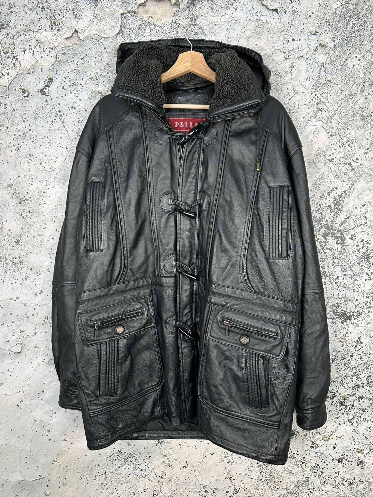 Genuine Leather Vintage Avant Garde Genuine Leather Jacket Heavy Coat Size US L / EU 52-54 / 3 - 1 Thumbnail