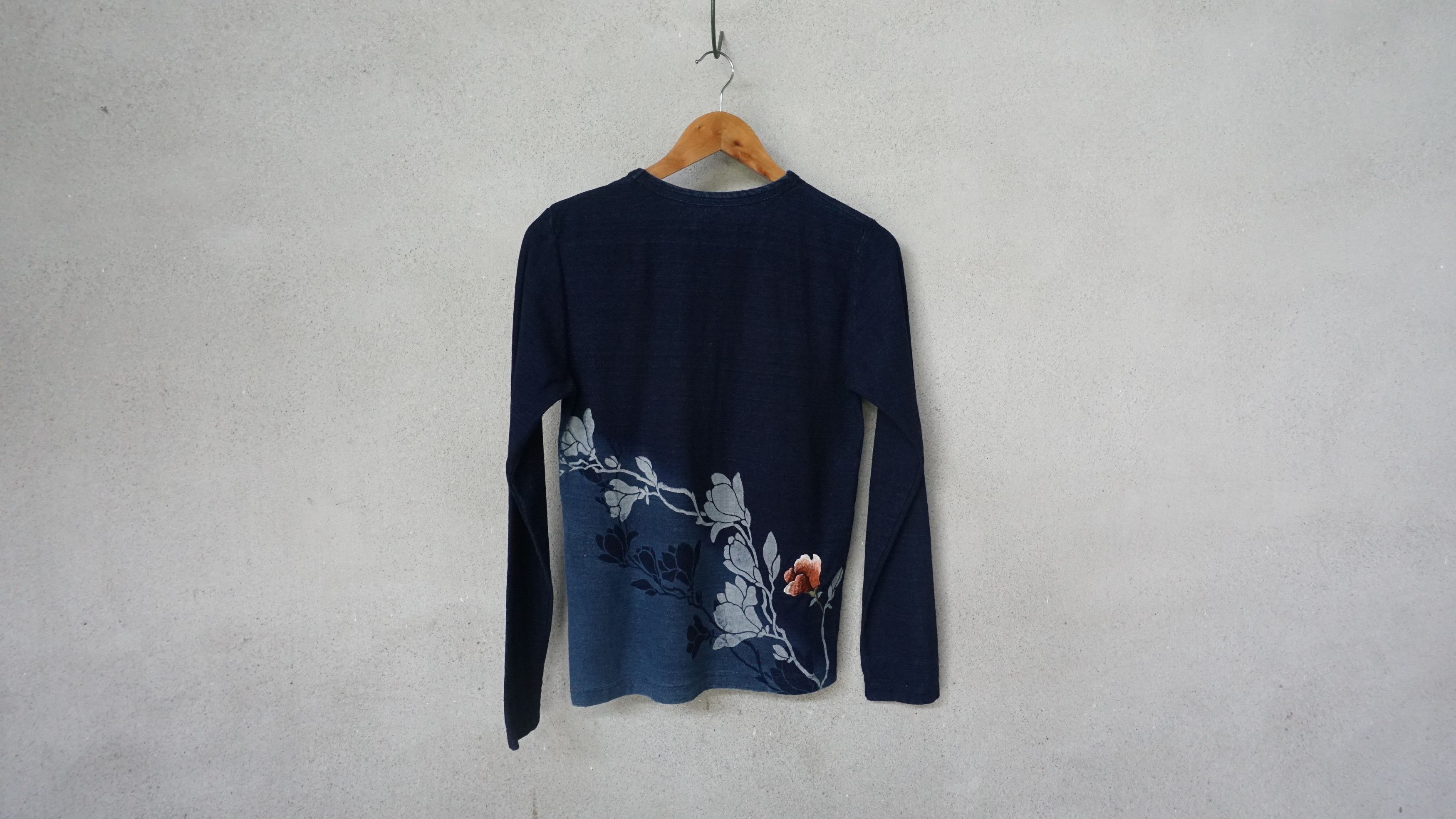 Japanese Brand koromo Embroidery Long Sleeve Denim Shirt Size XXS / US 00 / IT 34 - 2 Thumbnail