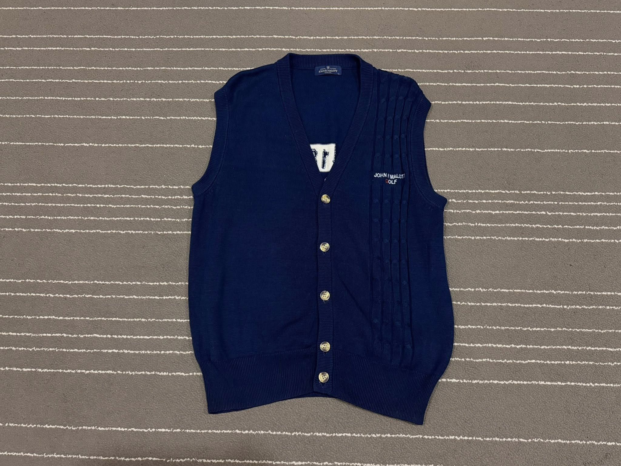 Japanese Brand vintage JOHN R MALOTT GOLF vest M 4130 Size 38R - 3 Thumbnail