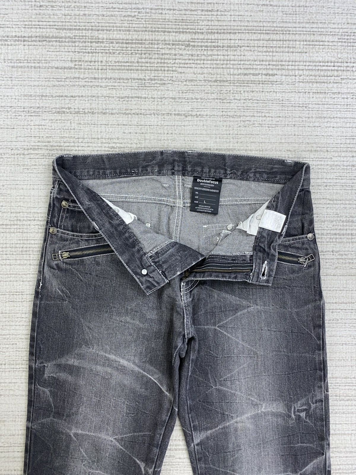If Six Was Nine Vintage Doublefocus Washed Grey 3/4 Denim Pants Size US 34 / EU 50 - 7 Thumbnail