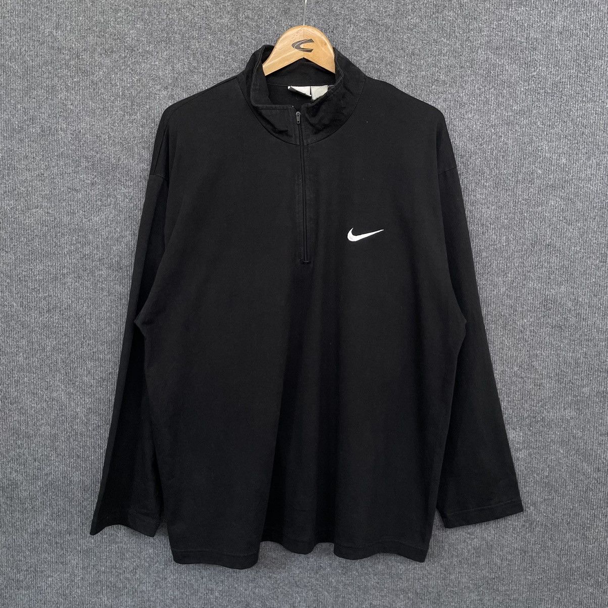 Nike × Vintage Vintage 1990s Nike Half Zipper L/S T Shirt Size US XL / EU 56 / 4 - 1 Thumbnail