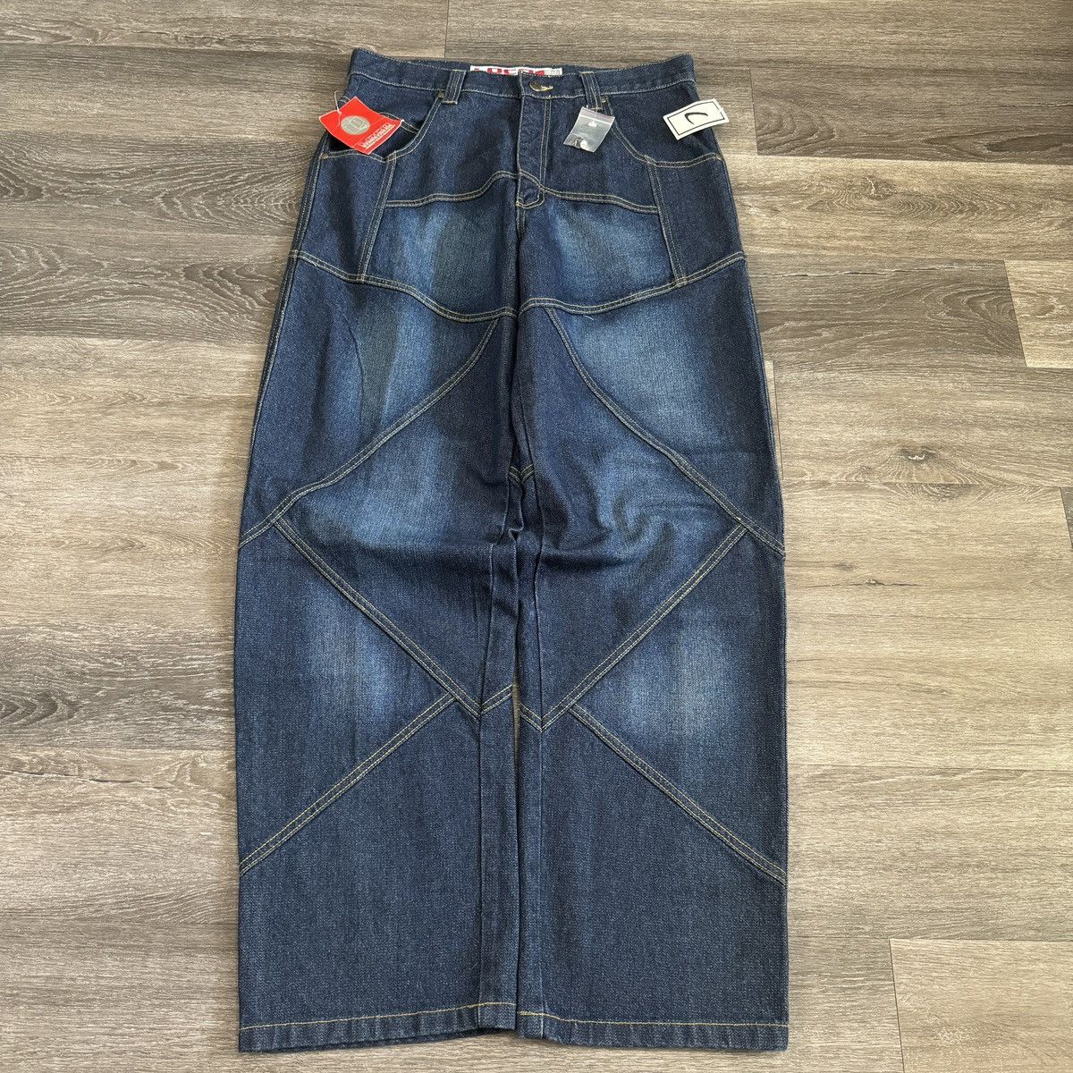 JNCO × Japanese Brand × Vintage Vintage Y2K loco baggy wide leg crazy unique jeans NWT Size US 34 / EU 50 - 1 Thumbnail
