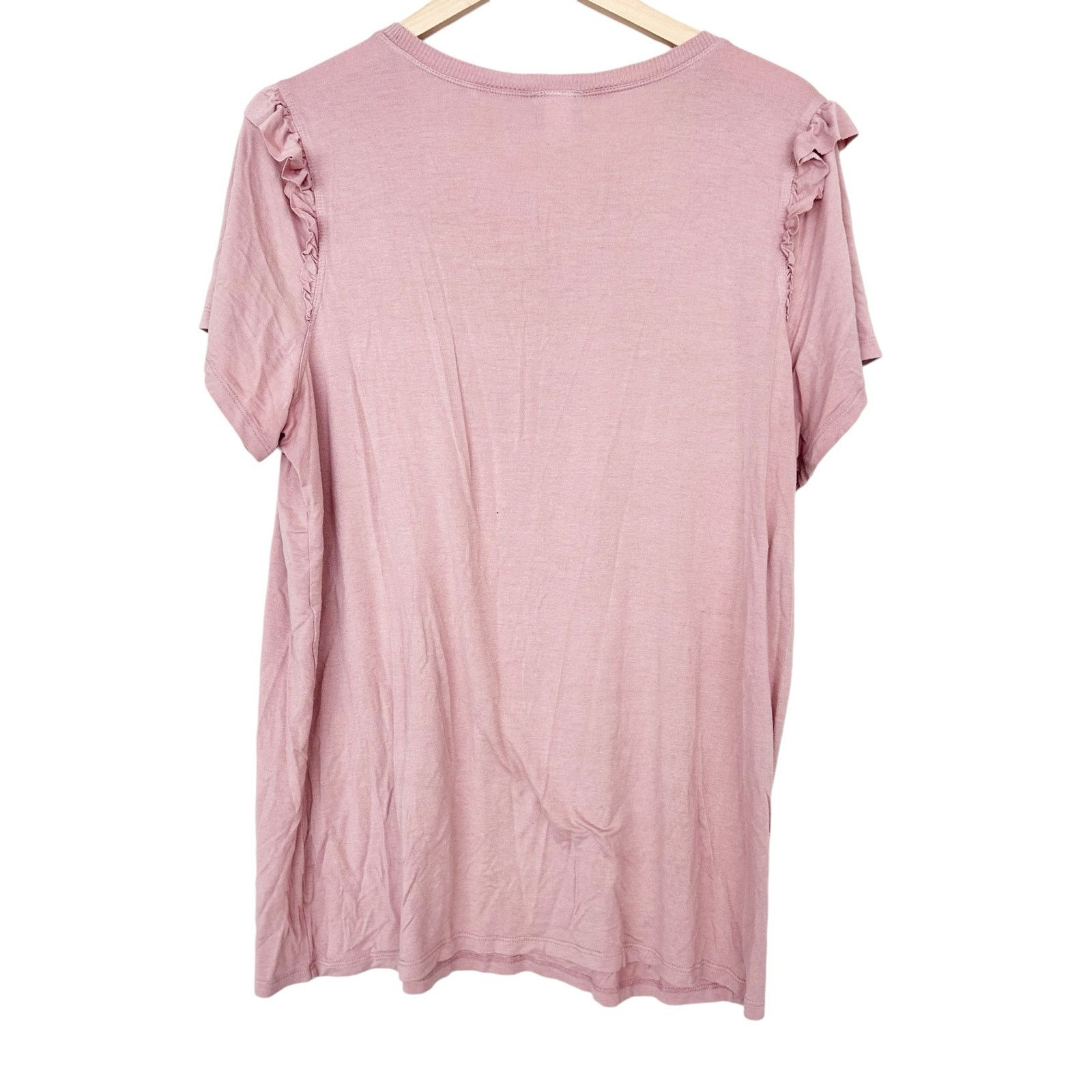 Other Torrid Pink Flutter Sleeve Short Sleeve Shirt Sz 2X Size XXL / US 16-18 / IT 52-54 - 4 Thumbnail