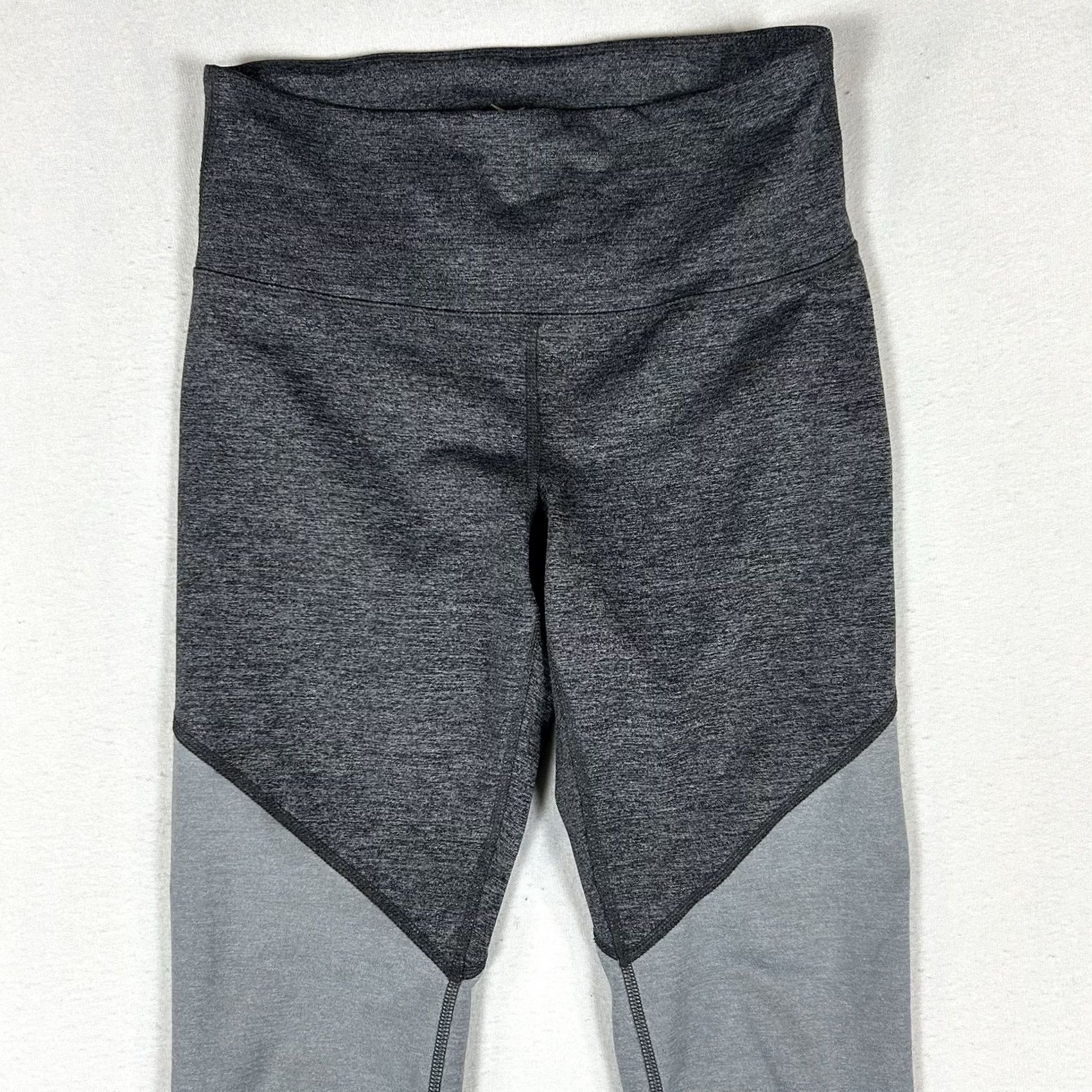 Old Navy Old Navy Active Go-Dry Leggings Women Size M Gray Colorblock Athletic Run Pants Skinny Inseam 29 in Size 32" / US 10 / IT 46 - 3 Thumbnail