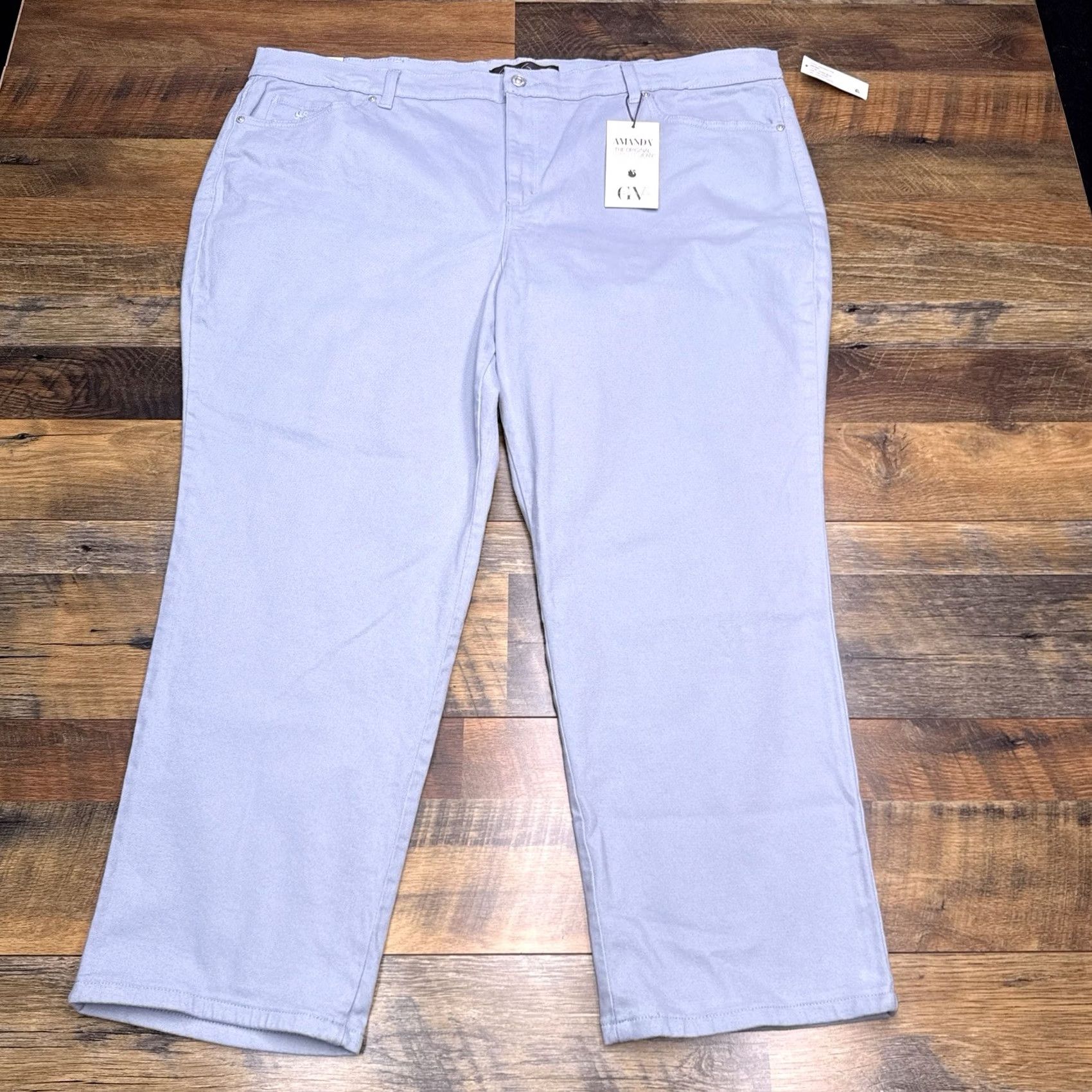 Gloria Vanderbilt Gloria Vanderbilt Amanda Jeans 24W Short Hydra Blue Classic Rise Tapered Leg New Jeans Women Plus 24W Blue 26.5in Inseam Regular Fit Vintage: No Size 42" / US 20 - 2 Thumbnail