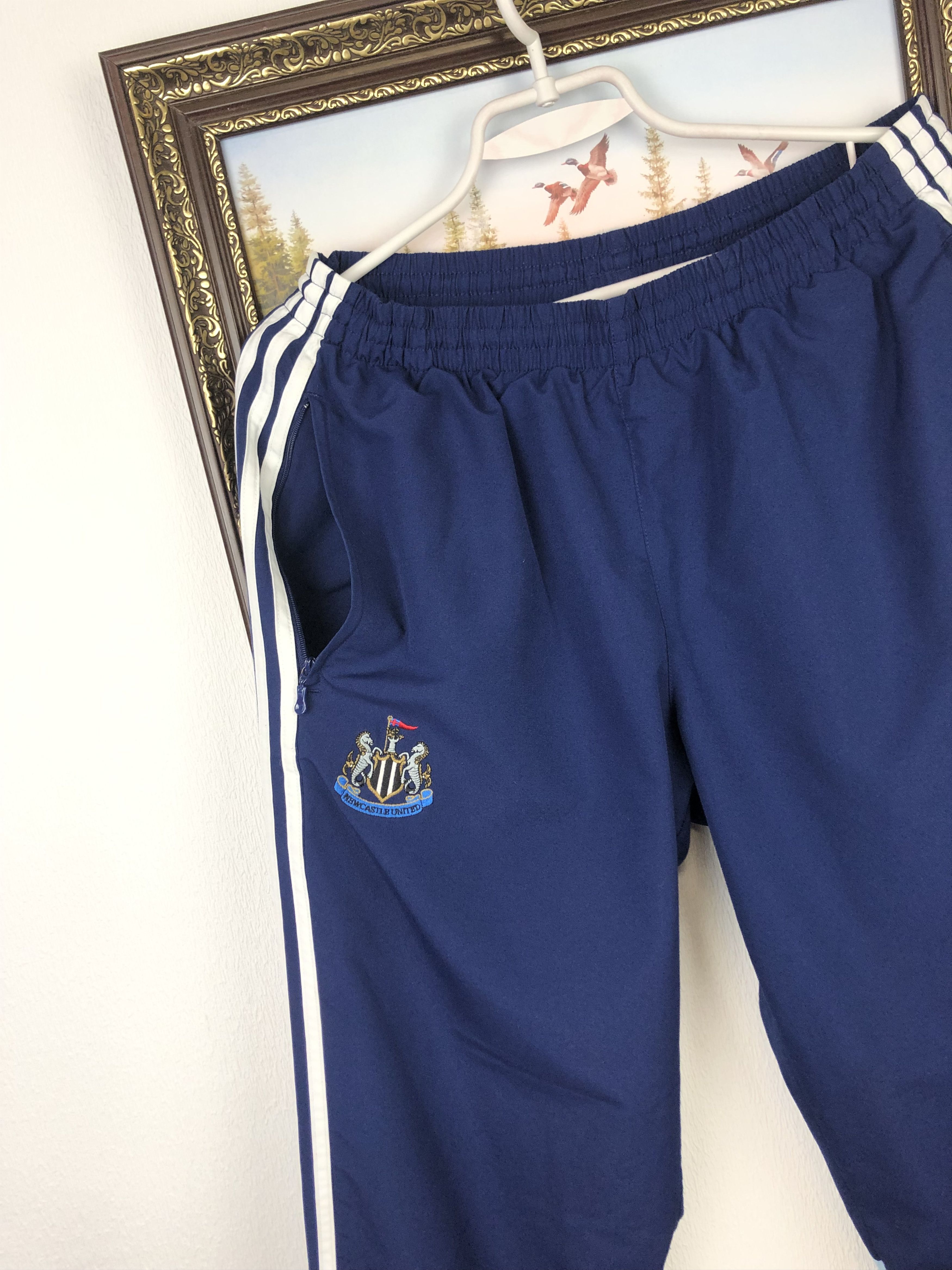 Adidas Vintage Newcastle United Football Pants Soccer Sweaptants L Size US 34 / EU 50 - 3 Thumbnail