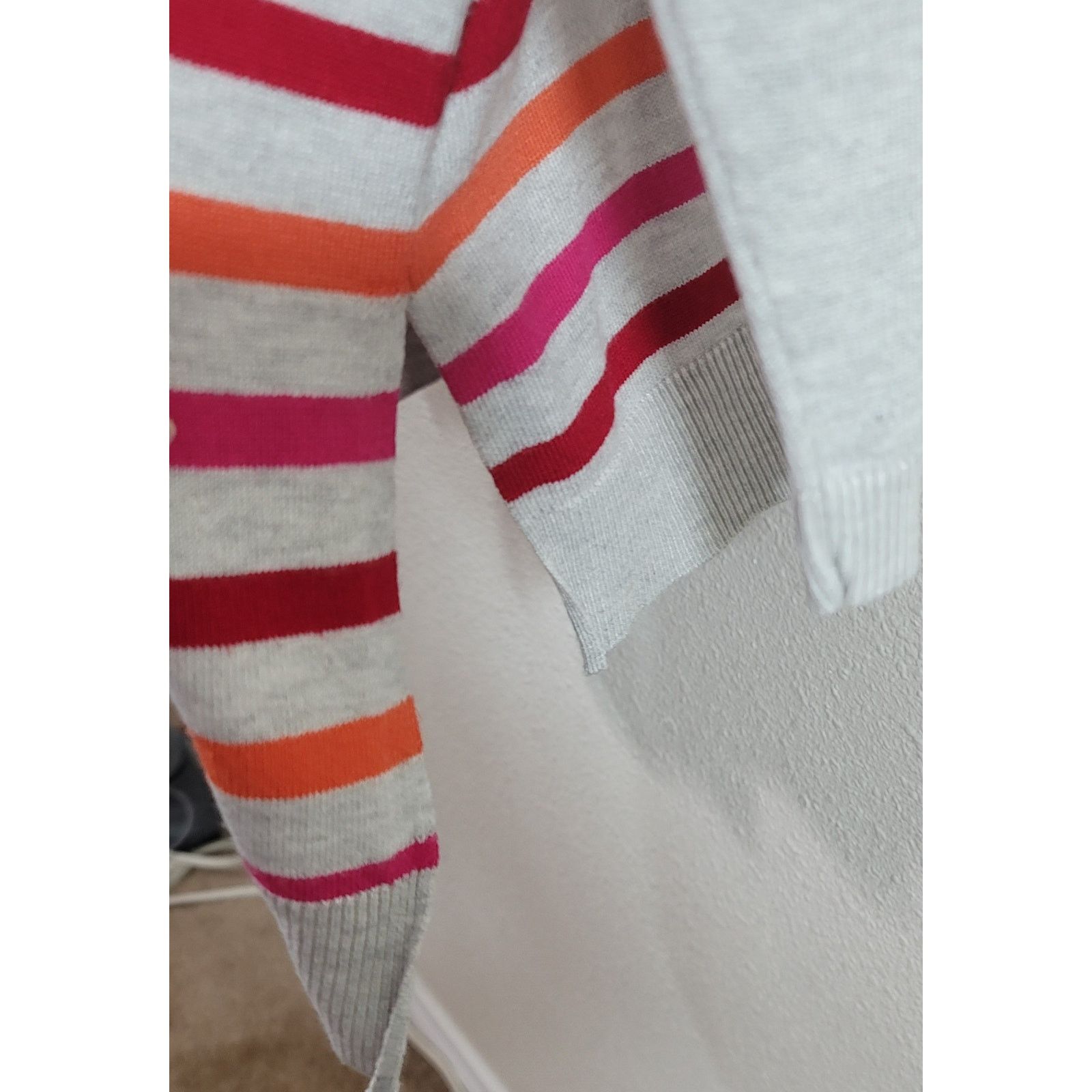 Other Lane Bryant Gray Yellow Orange Striped Sweater Top 18 20 Size XXL / US 16-18 / IT 52-54 - 5 Thumbnail