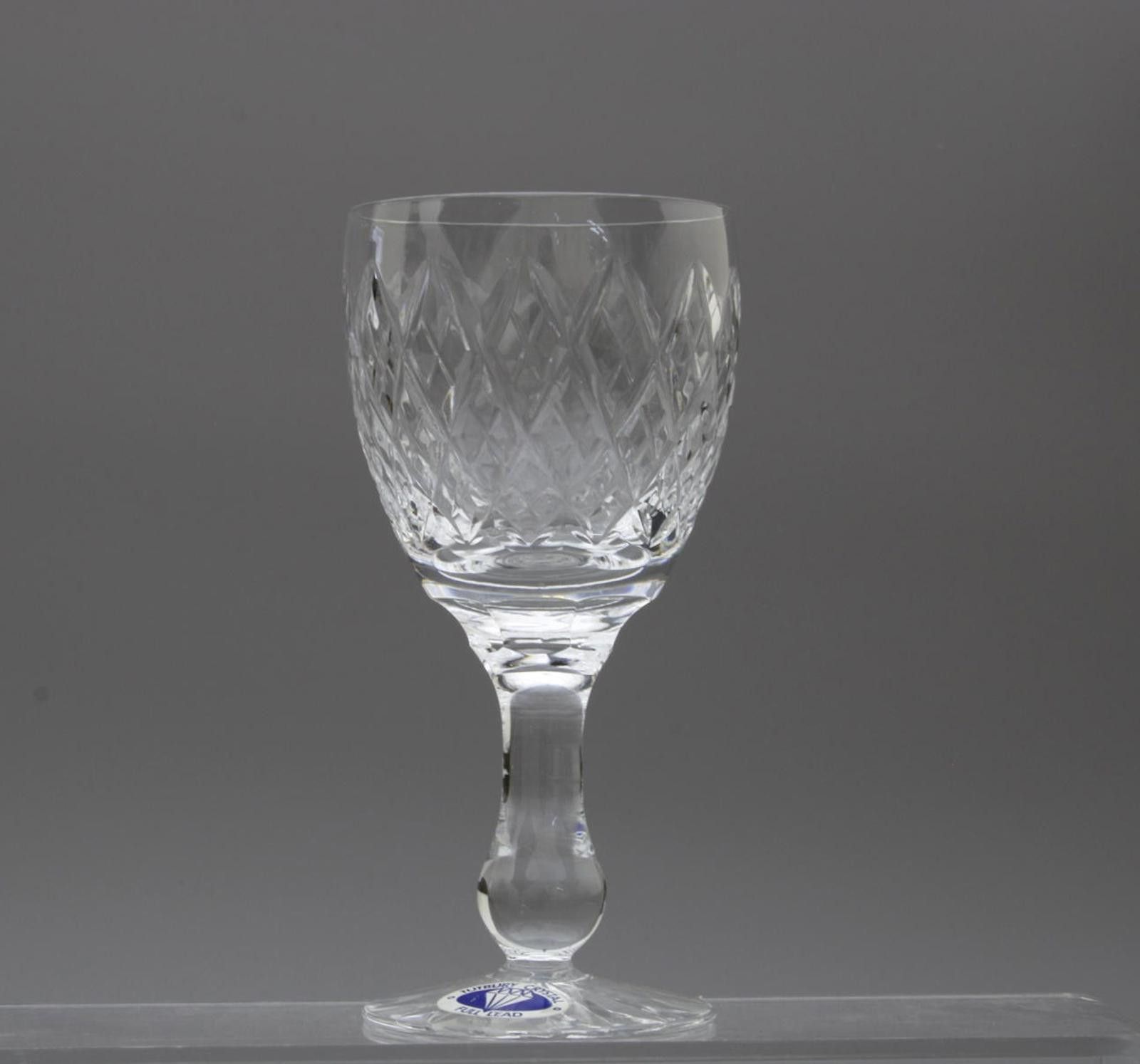 Other Tutbury Set of 6 Vintage Cut Crystal Wine Glasses 5 1/2 Inch Size ONE SIZE - 3 Thumbnail