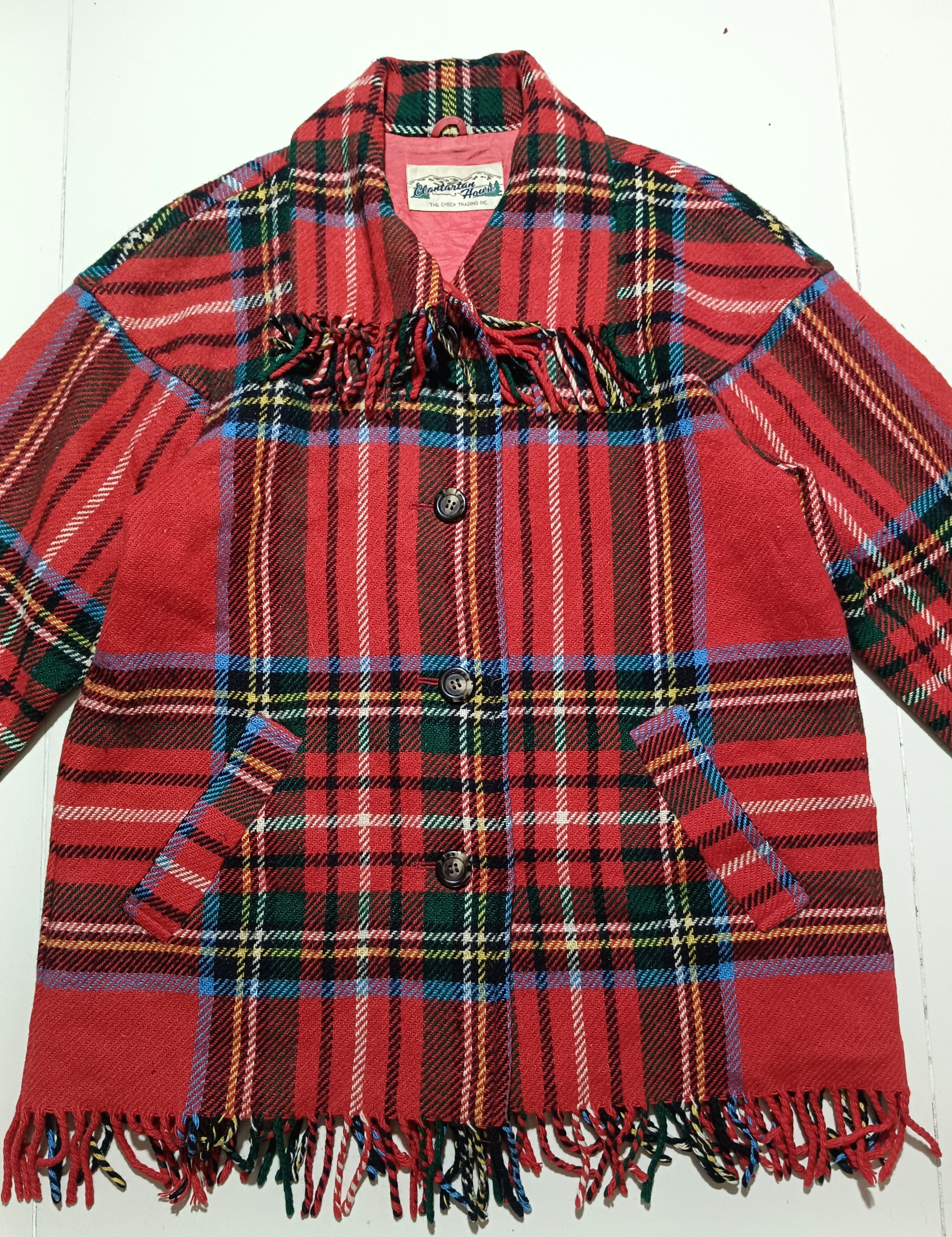 14th Addiction × If Six Was Nine Vintage Plaid Blanket Coat Fringe by The Check Trading Inc Size US L / EU 52-54 / 3 - 2 Thumbnail