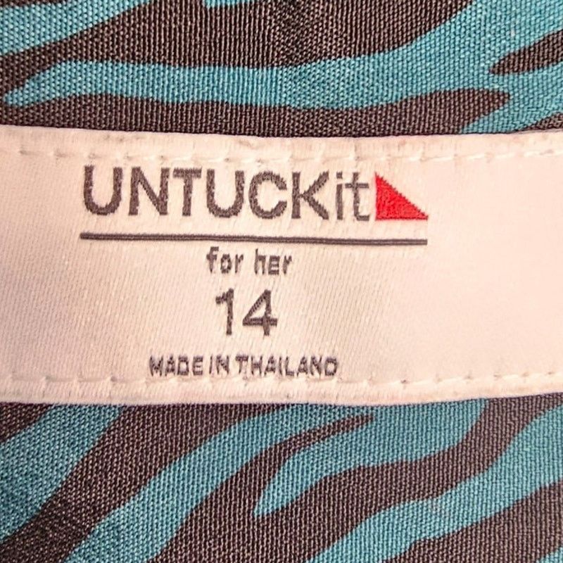 UNTUCKit UNTUCKit Womens Carlyn Zebra Print Shirt Size 14 Career Corp Size XL / US 12-14 / IT 48-50 - 6 Thumbnail