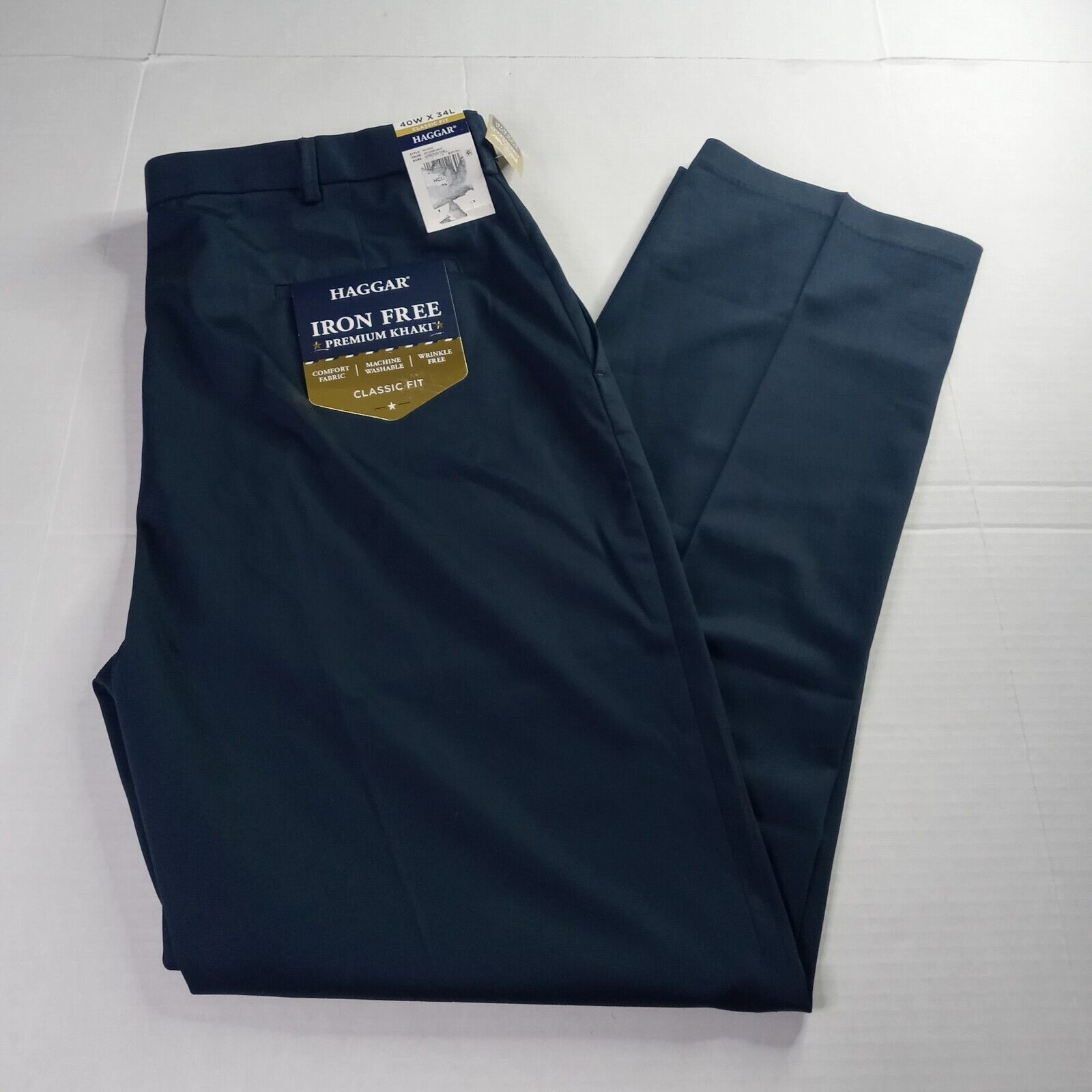 Haggar Haggar Premium Iron Free Khakis Men's 40x34 Blue Classic Fit Size US 40 / EU 56 - 1 Thumbnail