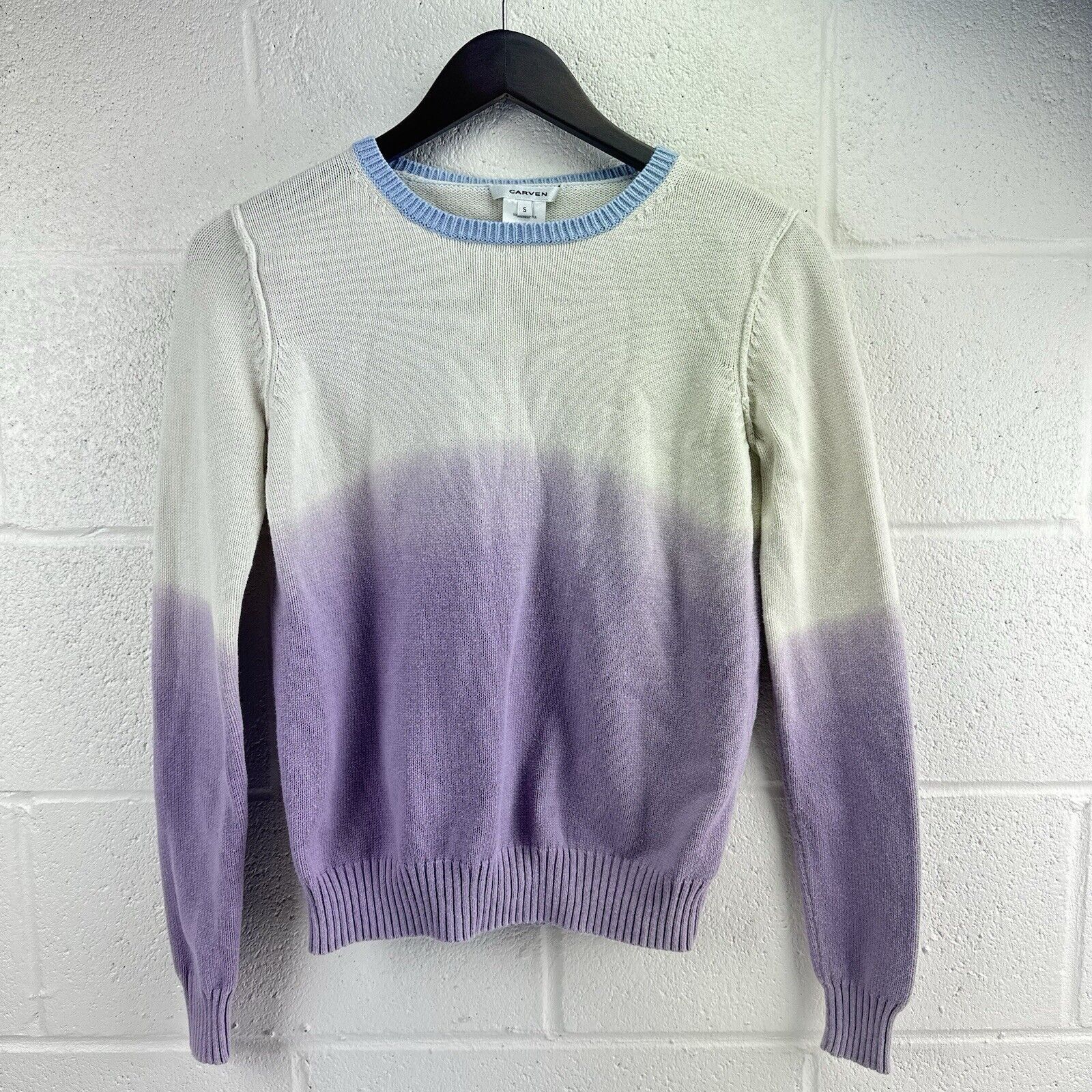 Carven Carven | S | Crew cream purple cotton/cashmere blend sweater Size S / US 4 / IT 40 - 2 Thumbnail