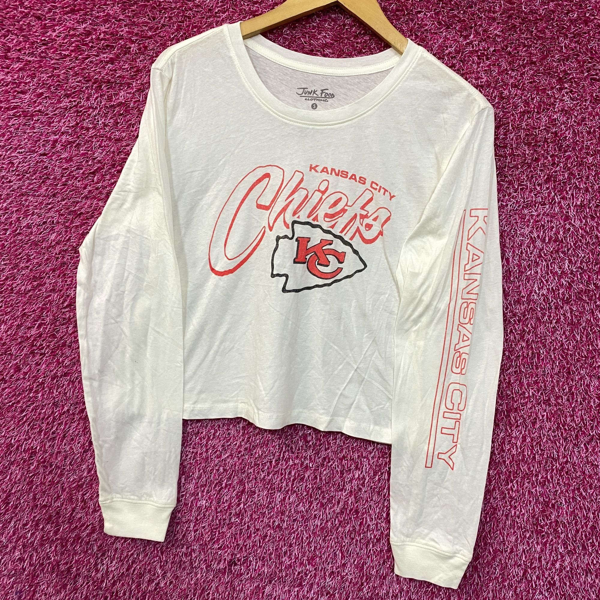 Junk Food Junk Food NFL Kansas City Chiefs Long Sleeve Cropped T-Shirt Size S / US 4 / IT 40 - 3 Thumbnail