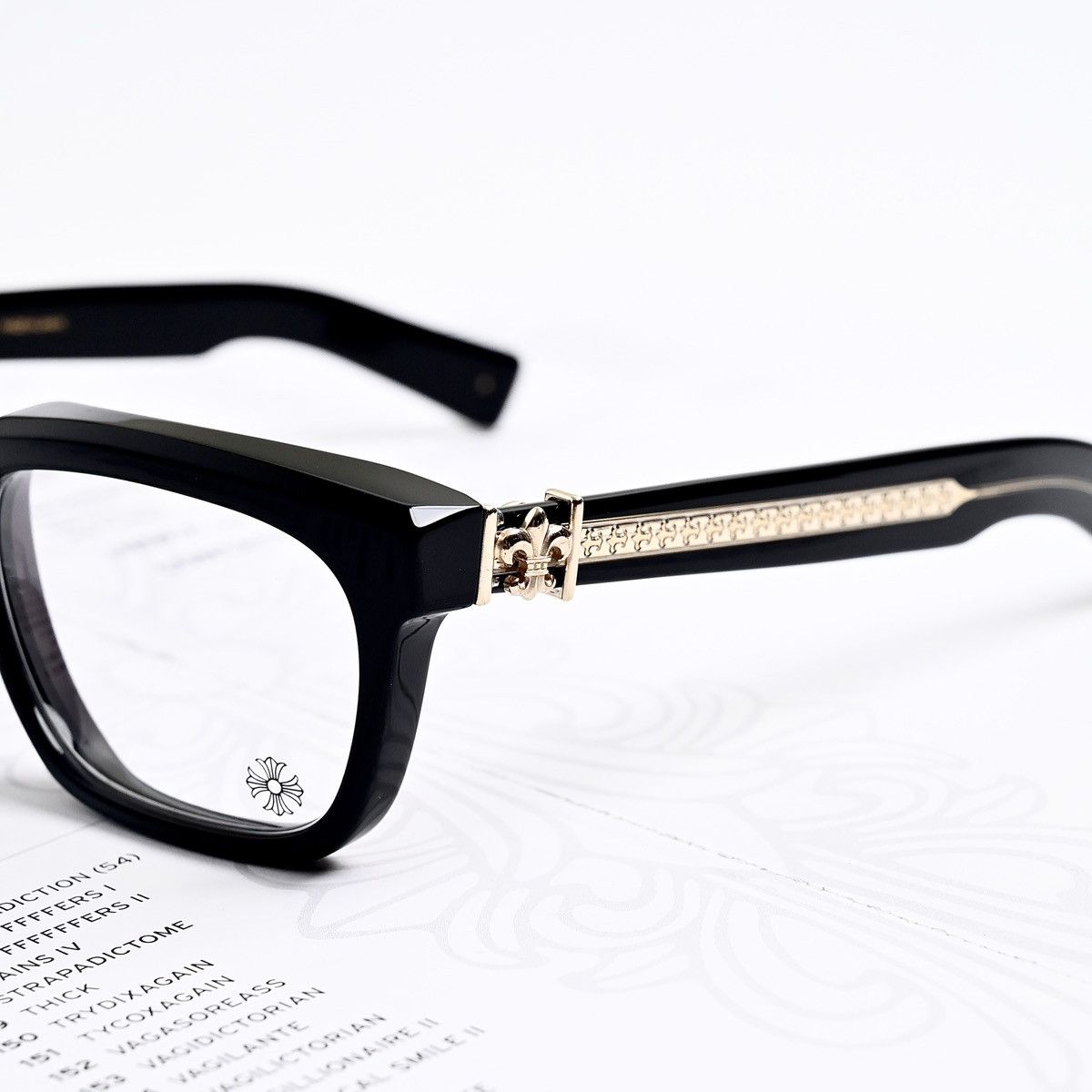 Chrome Hearts CHROME HEARTS SEE YOU IN TEA BLACK 18K GOLD PLATED GLASSES Size ONE SIZE - 3 Thumbnail