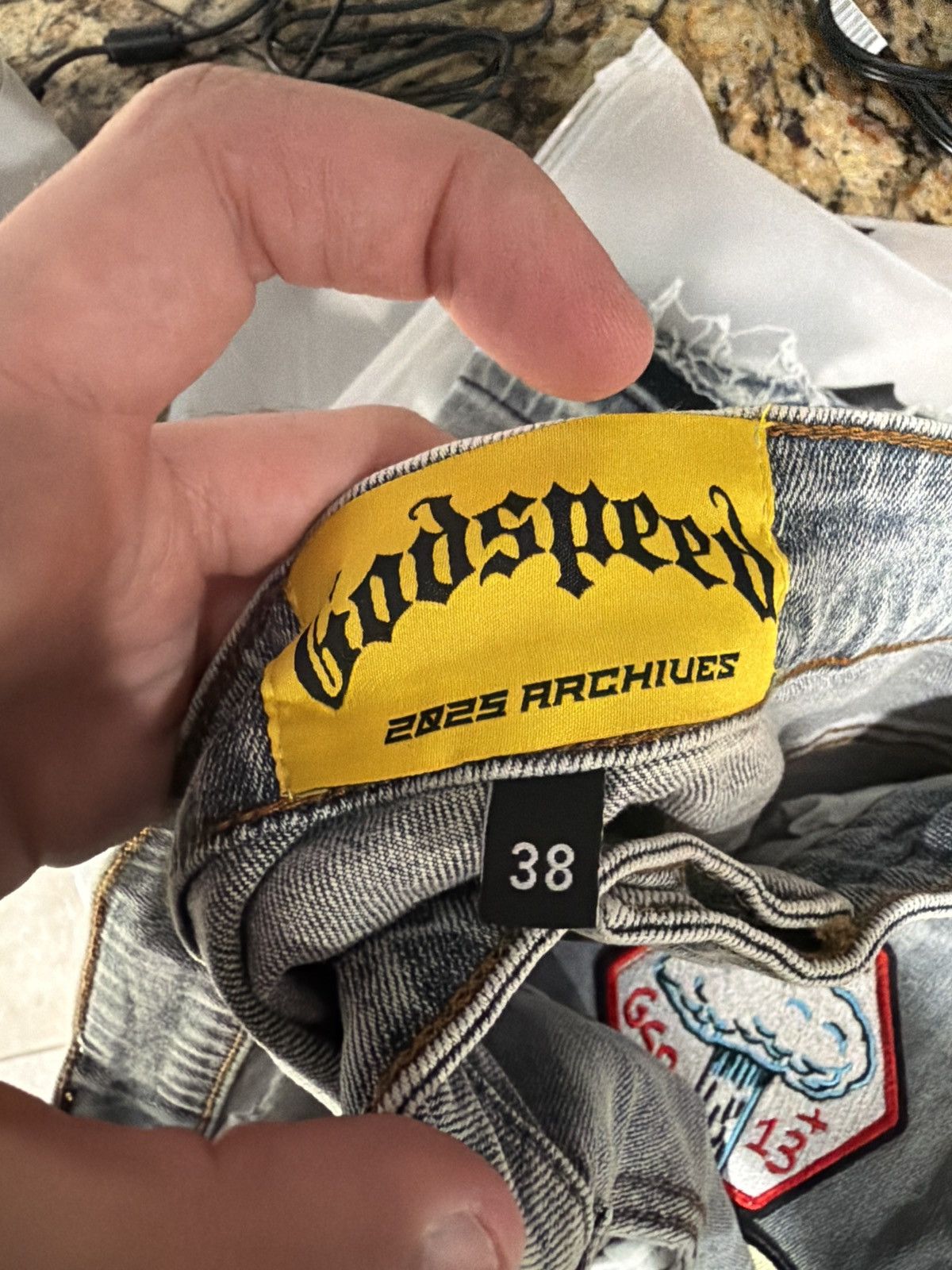 Godspeed Godspeed Patchwork Denim Shorts Blue V2 Men’s Streetwear 38 Size US 38 / EU 54 - 10 Thumbnail