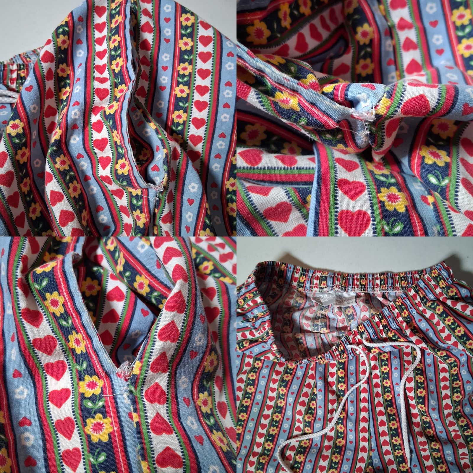 Blair VINTAGE Blair Shorts Women Large Red Blue Striped Hearts Floral Elastic READ Size 36" / US 14 / IT 50 - 8 Thumbnail