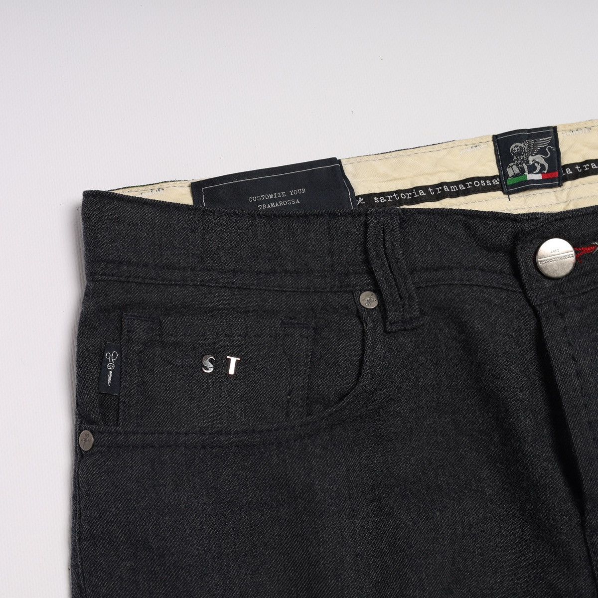 Other Tramarossa Sartoria Italy Dark Grey Wool Pants Trousers 33 Size US 33 - 7 Thumbnail
