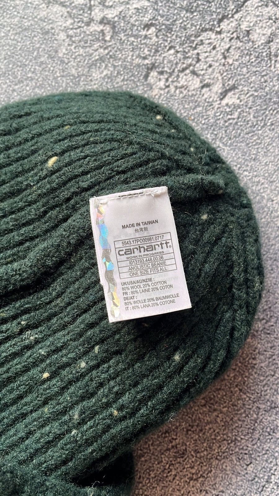 Carhartt × Carhartt Wip Carhartt Anglistic Beanie Wool Hat Cap Size ONE SIZE - 3 Thumbnail