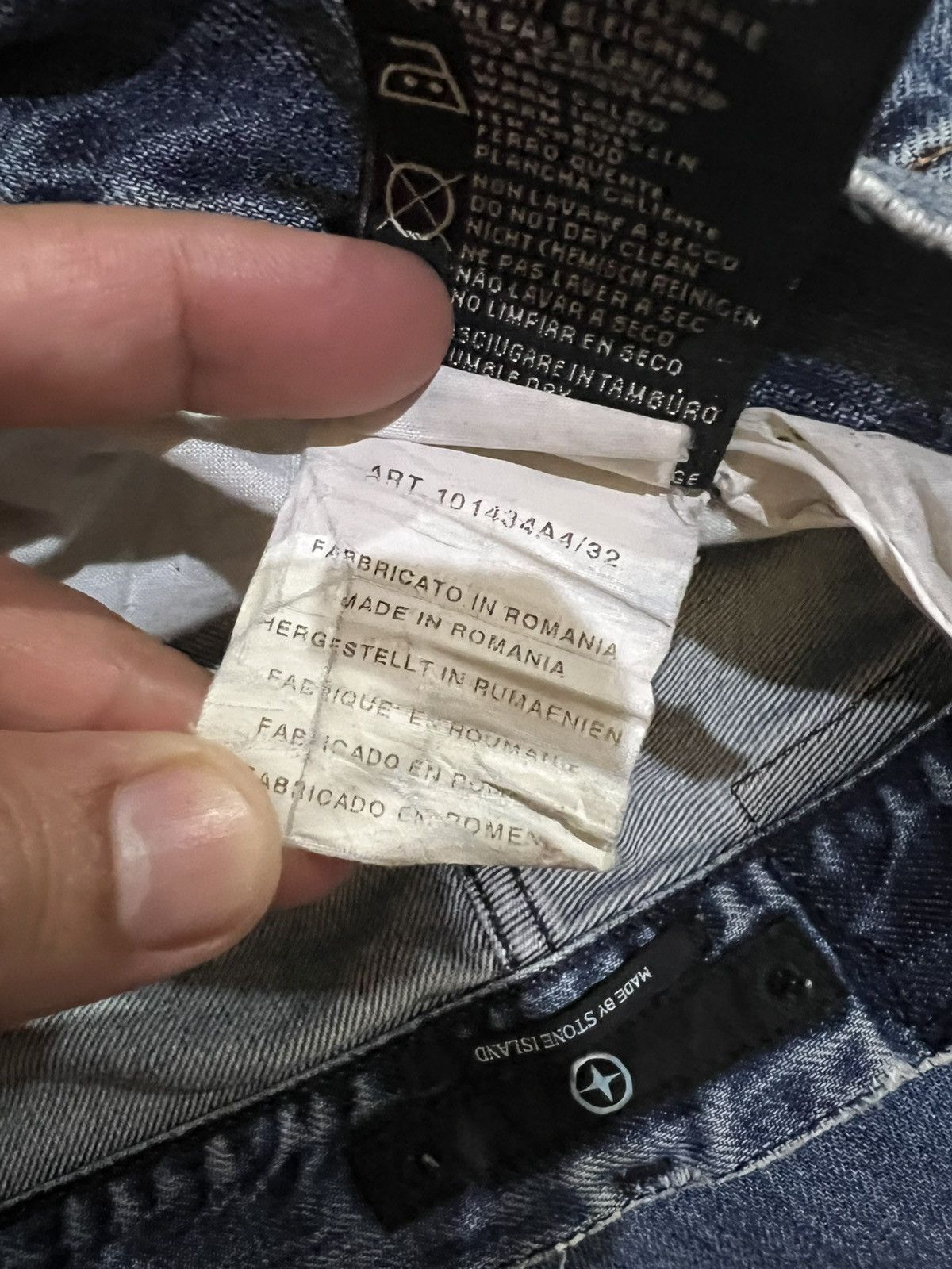 Designer × Stone Island Vintage Stone Island Faded Jeans Size US 29 - 18 Thumbnail