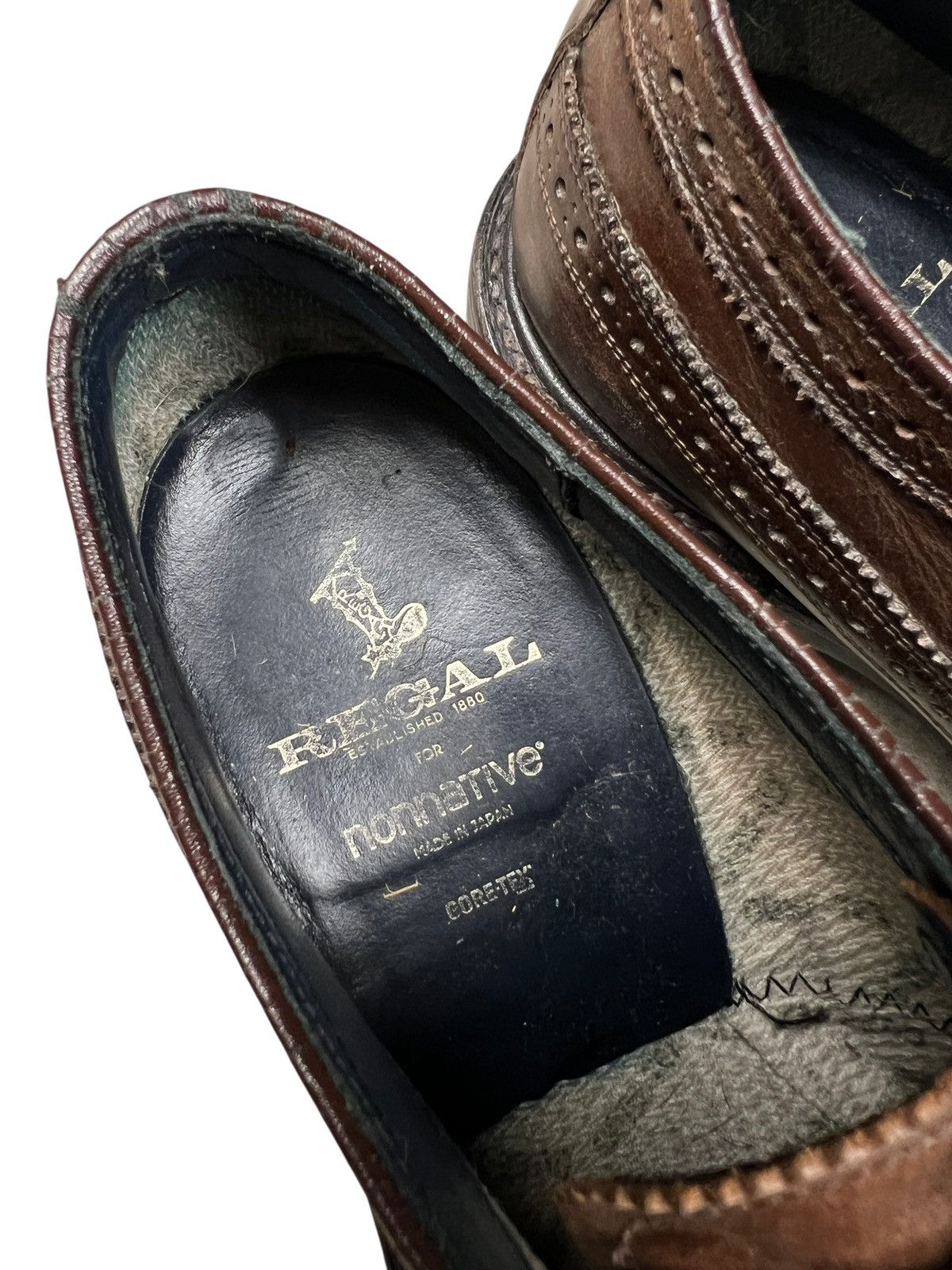 Goretex × Nonnative × REGAL SS12 Nonnative x Regal Dweller Wing Tip Leather Shoe Size US 9 / EU 42 - 11 Thumbnail