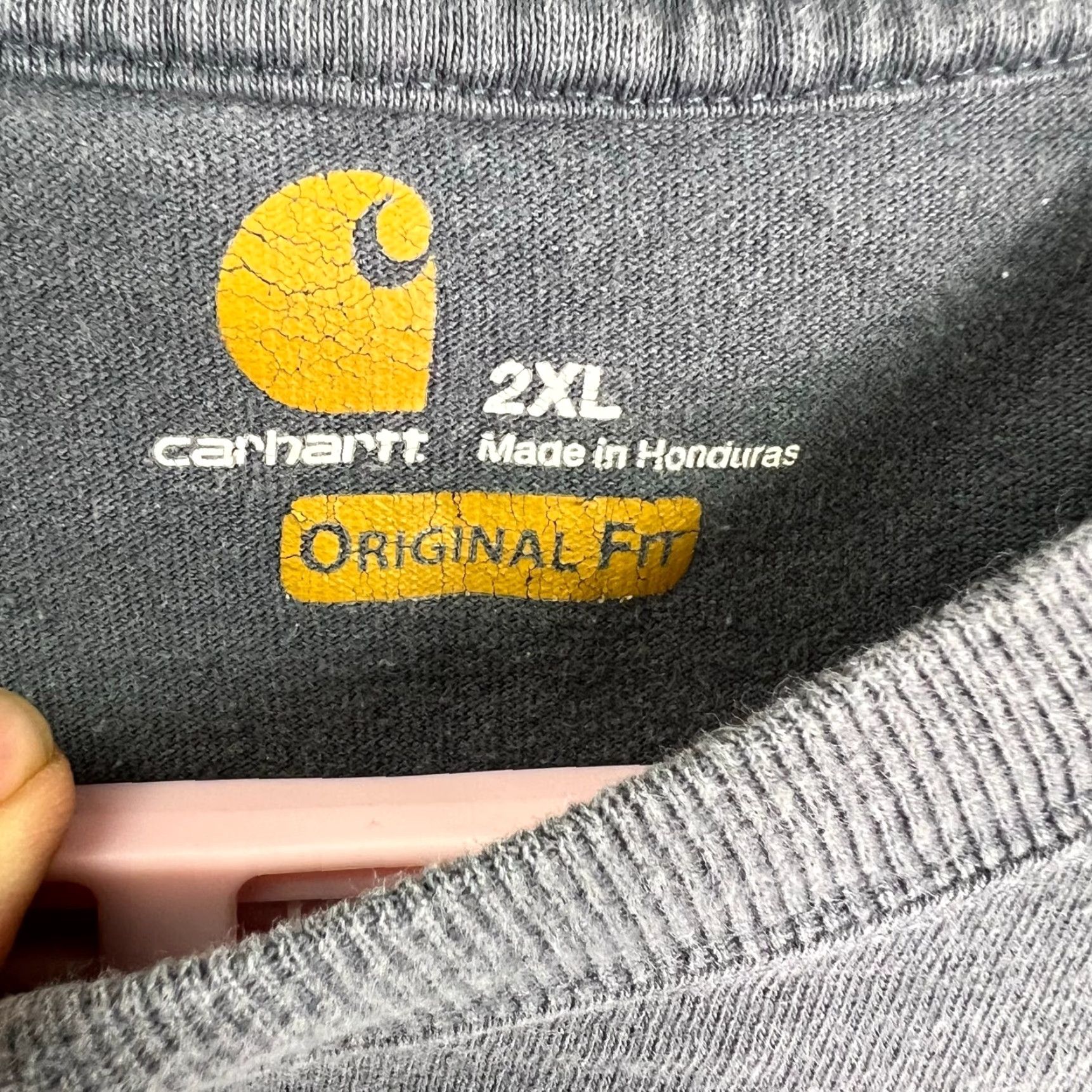 Carhartt VINTAGE Carhartt Original Fit K87 Pocket T Shirt Mens 2XL Gray Size US XXL / EU 58 / 5 - 4 Thumbnail