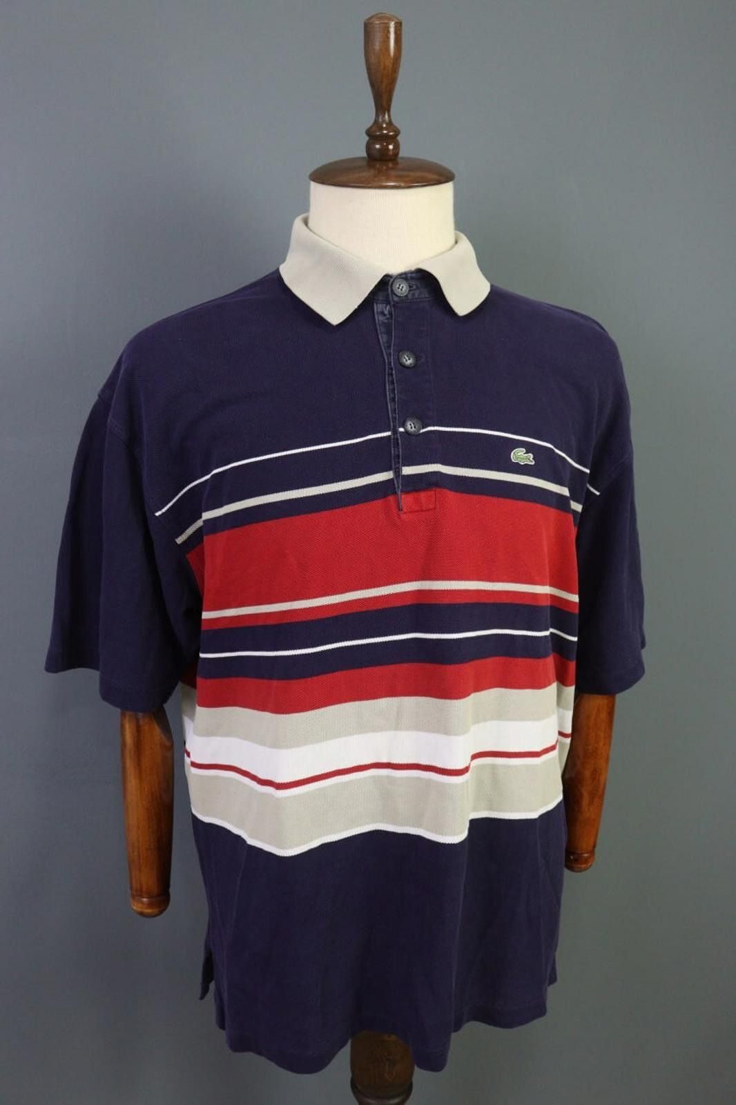 Lacoste Lacoste Multicolor Striped Polo Shirt Size 6 / XL Size US M / EU 48-50 / 2 - 5 Thumbnail