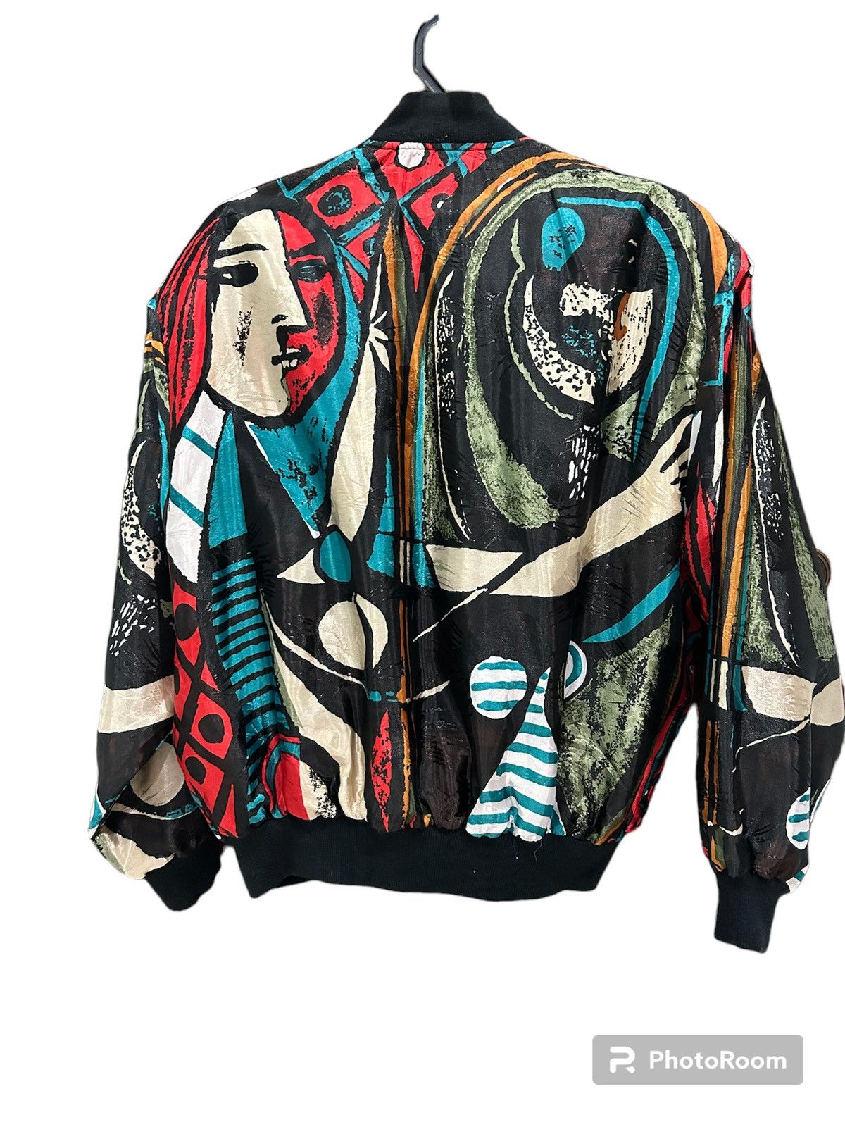 Vintage Vtg Unbrand Picasso Reversible Bomber Jacket Size US L / EU 52-54 / 3 - 2 Thumbnail