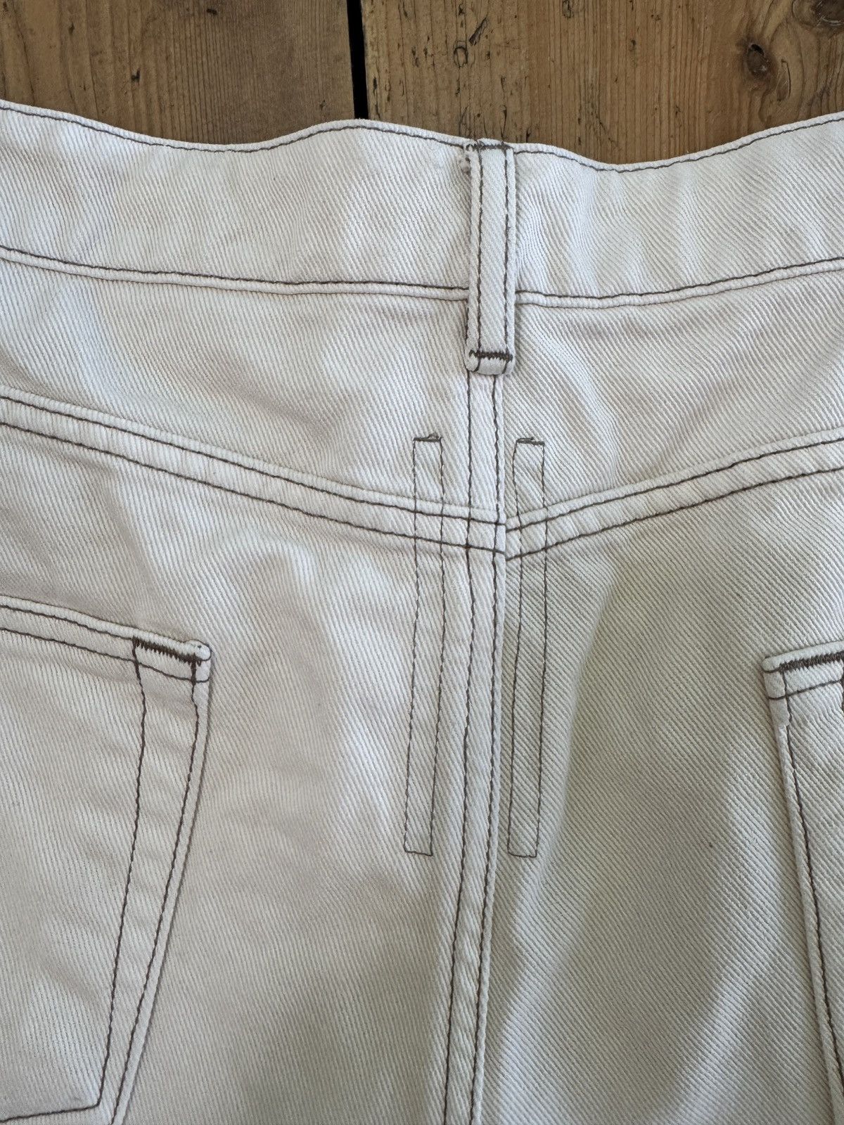 Rick Owens Drkshdw Fogachine cropped Collapse jeans in natural Size US 34 / EU 50 - 8 Thumbnail