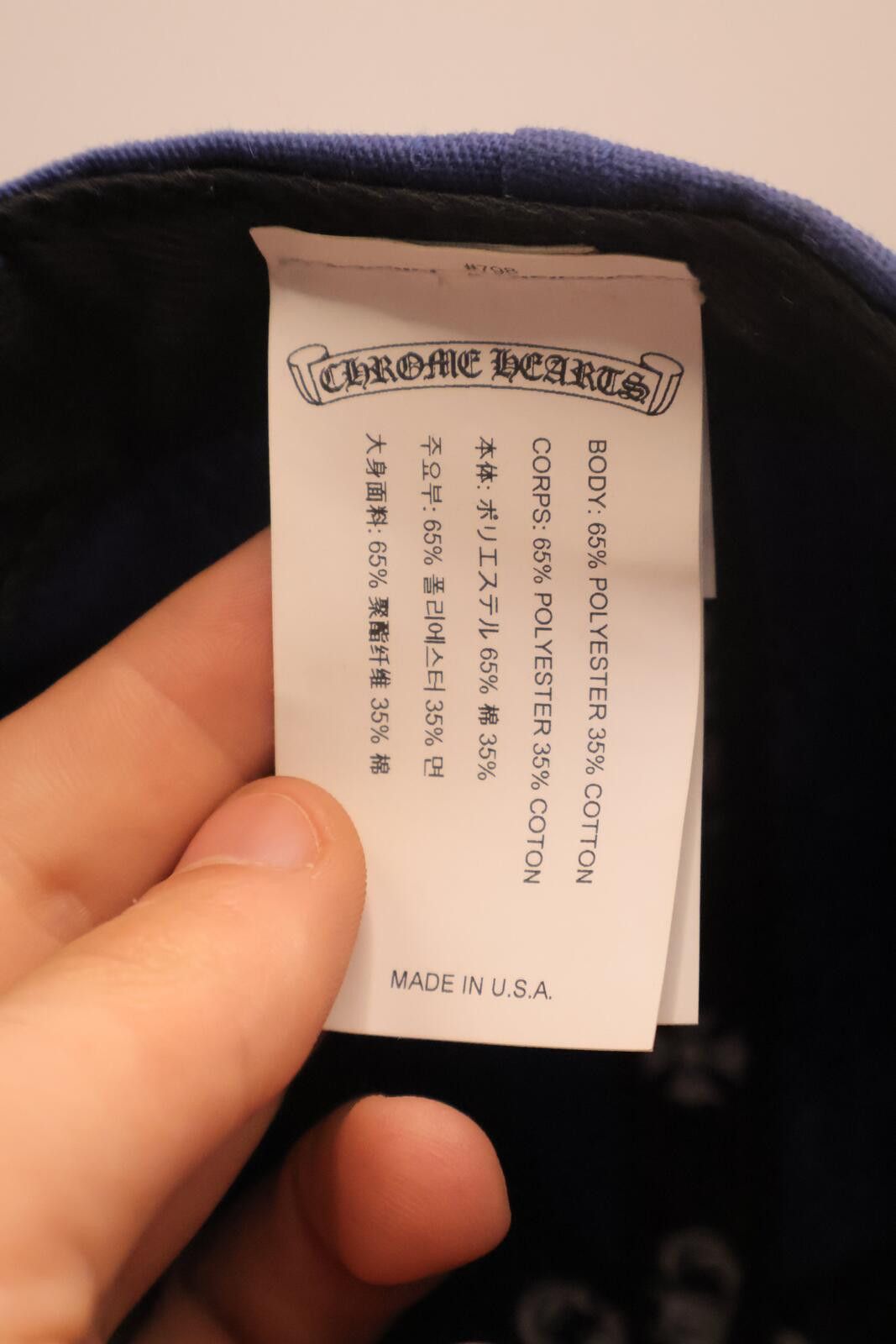 Chrome Hearts CH Blue Orange Baseball Hat Size ONE SIZE - 3 Thumbnail