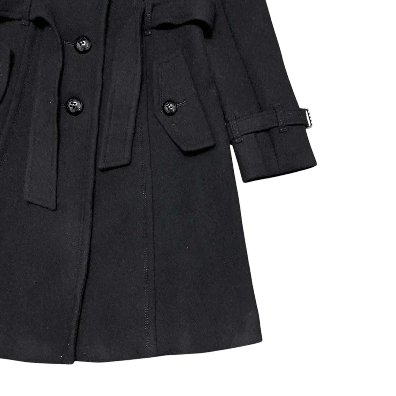 Burberry Burberry London Blue Label Fox Fur Wool Belted Coat Size XS / US 0-2 / IT 36-38 - 4 Thumbnail
