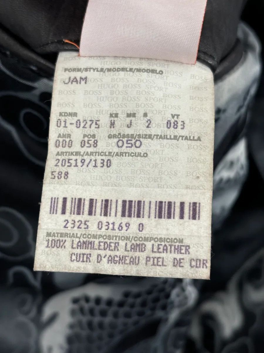 Hugo Boss Hugo Boss Dark Grey Leather Blouson Padded Moto Jacket Size US L / EU 52-54 / 3 - 12 Thumbnail