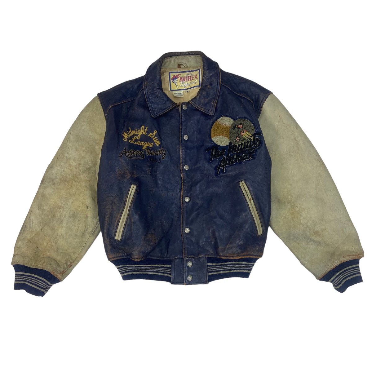 Avirex Vtg 1953 Midnight Sun League Avirex Varsity Leather Jacket Size US M / EU 48-50 / 2 - 2 Thumbnail