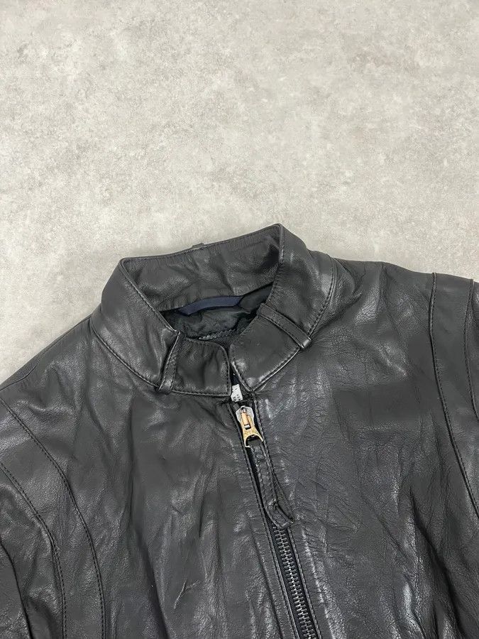 Armani 2000s Armani Hybrid Black & Green Leather Biker Jacket Size US M / EU 48-50 / 2 - 5 Thumbnail