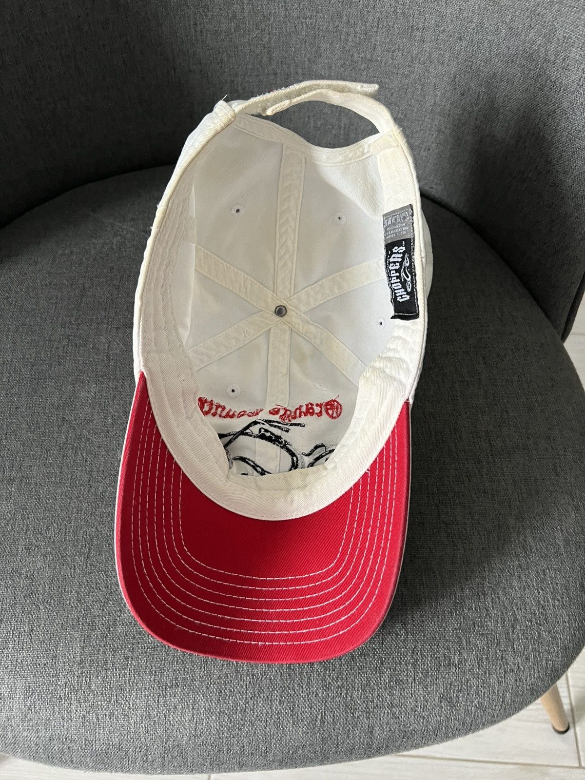 Vintage Orange County Choppers Cap, White Red with Logo, OSFM Size ONE SIZE - 12 Thumbnail