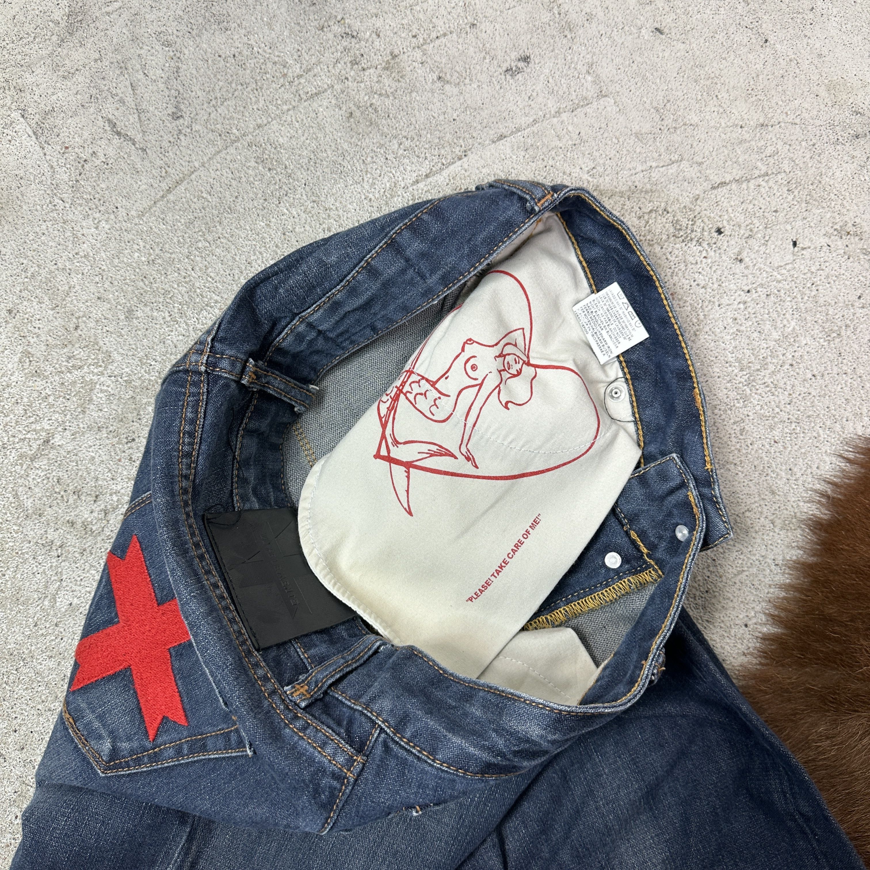 Vintage Vintage Denim Streetwear Cross Patch Zu Element Jeans Y2K Size 29" - 9 Thumbnail
