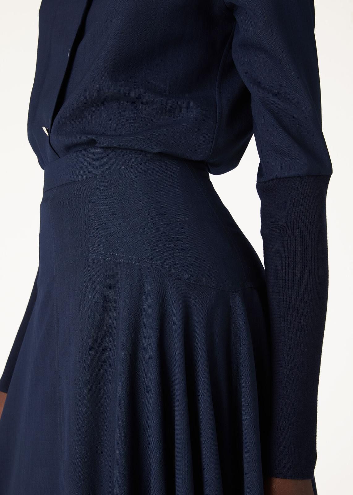 Loro Piana o1srvl11e0225 FAN7058 Flavia Skirt in Navy Blue Size 30" / US 8 / IT 44 - 3 Thumbnail