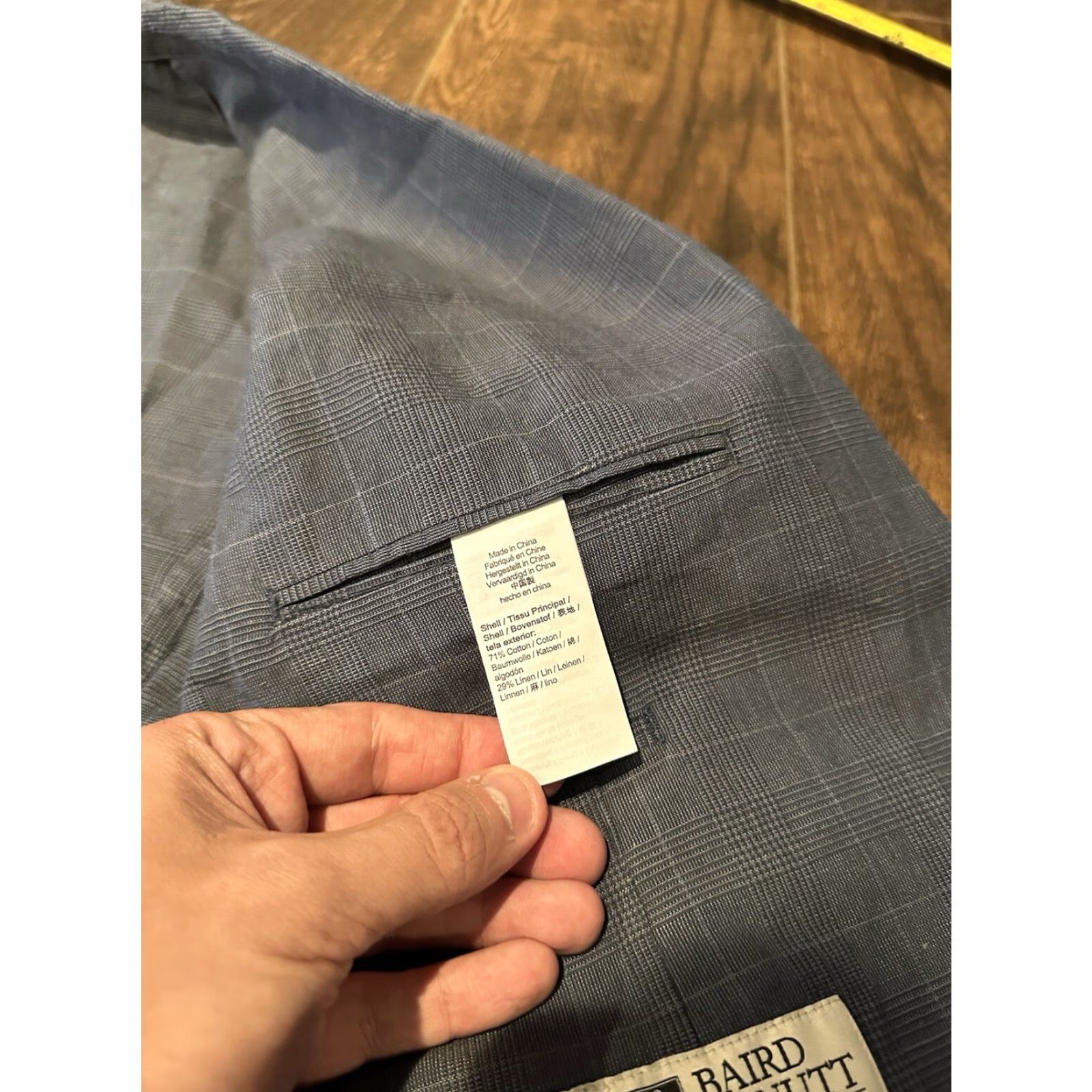 J.Crew NWT J.CREW Sport Coat Plaid Linen Blend Unlined 42L Blue Men's 42L Sports Coat Size US XS / EU 42 / 0 - 6 Thumbnail