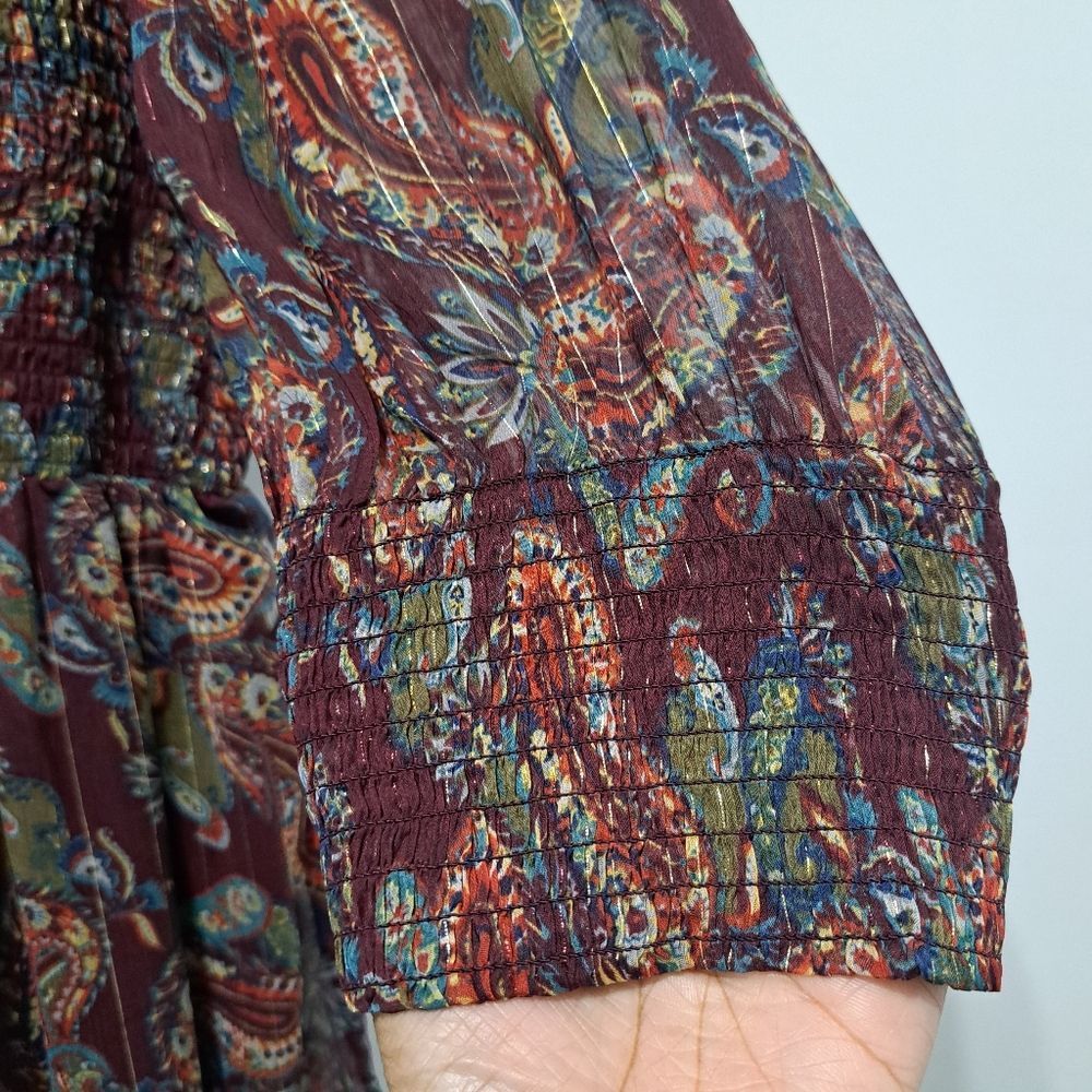 Other Girl Soul Tiered Paisley Print Western Cottagecore Maxi Dres Size 3XL / US 20-22 - 7 Thumbnail