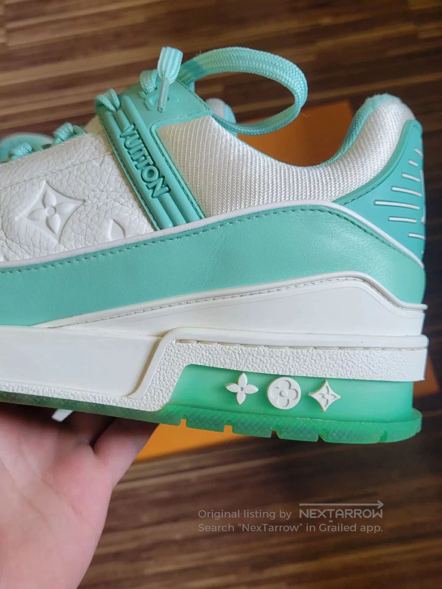 Louis Vuitton Louis Vuitton Tiffany Green Trainer Sneakers. Size US 8 / EU 41 - 4 Thumbnail
