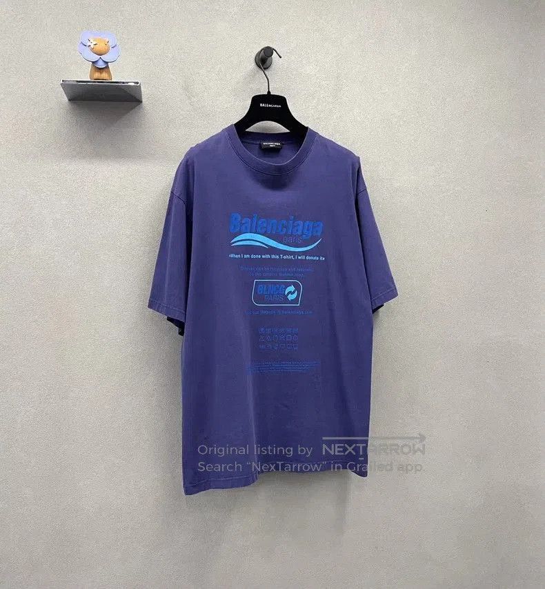 Balenciaga Balenciaga Dark Blue Short Sleeve Top. Size US XS / EU 42 / 0 - 3 Thumbnail