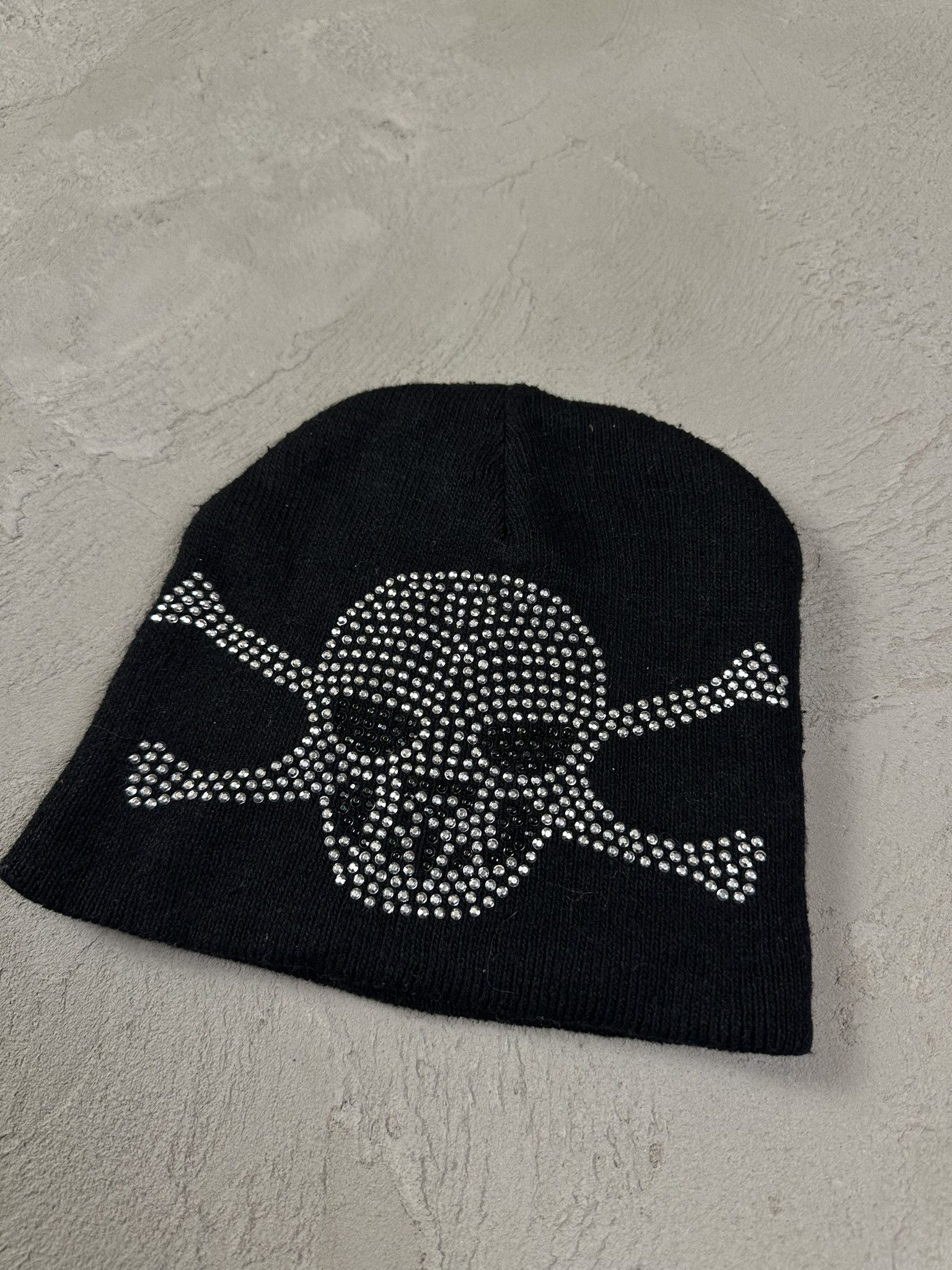 Japanese Brand Vintage Y2k Skull Skeleton Beanie Hat Hype Size ONE SIZE - 2 Thumbnail