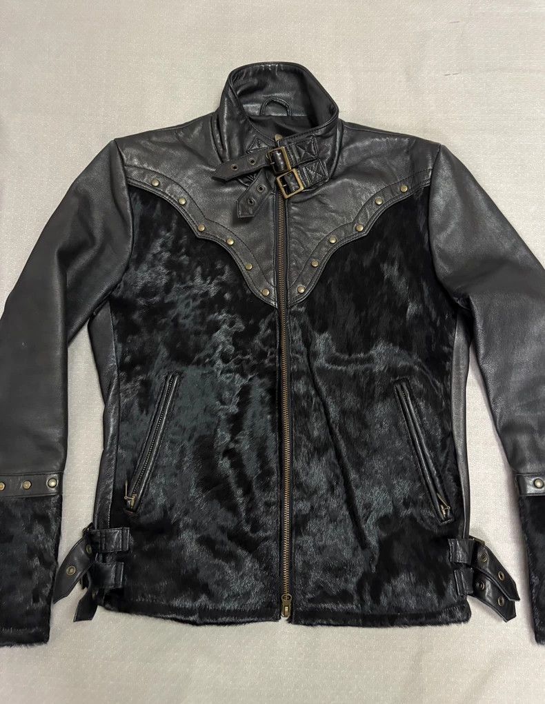 Yohji Yamamoto Vintage Mixed Material Leather Jacket-2506 Size M / US 6-8 / IT 42-44 - 3 Thumbnail