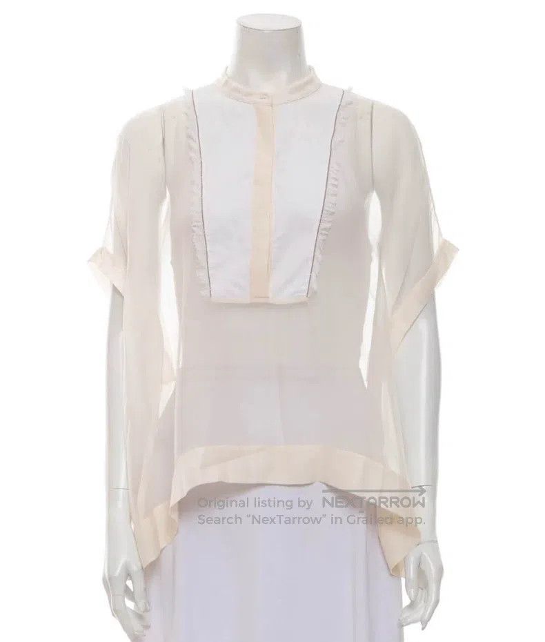 Brunello Cucinelli Beaded Mulberry Silk Sleeveless Blouse