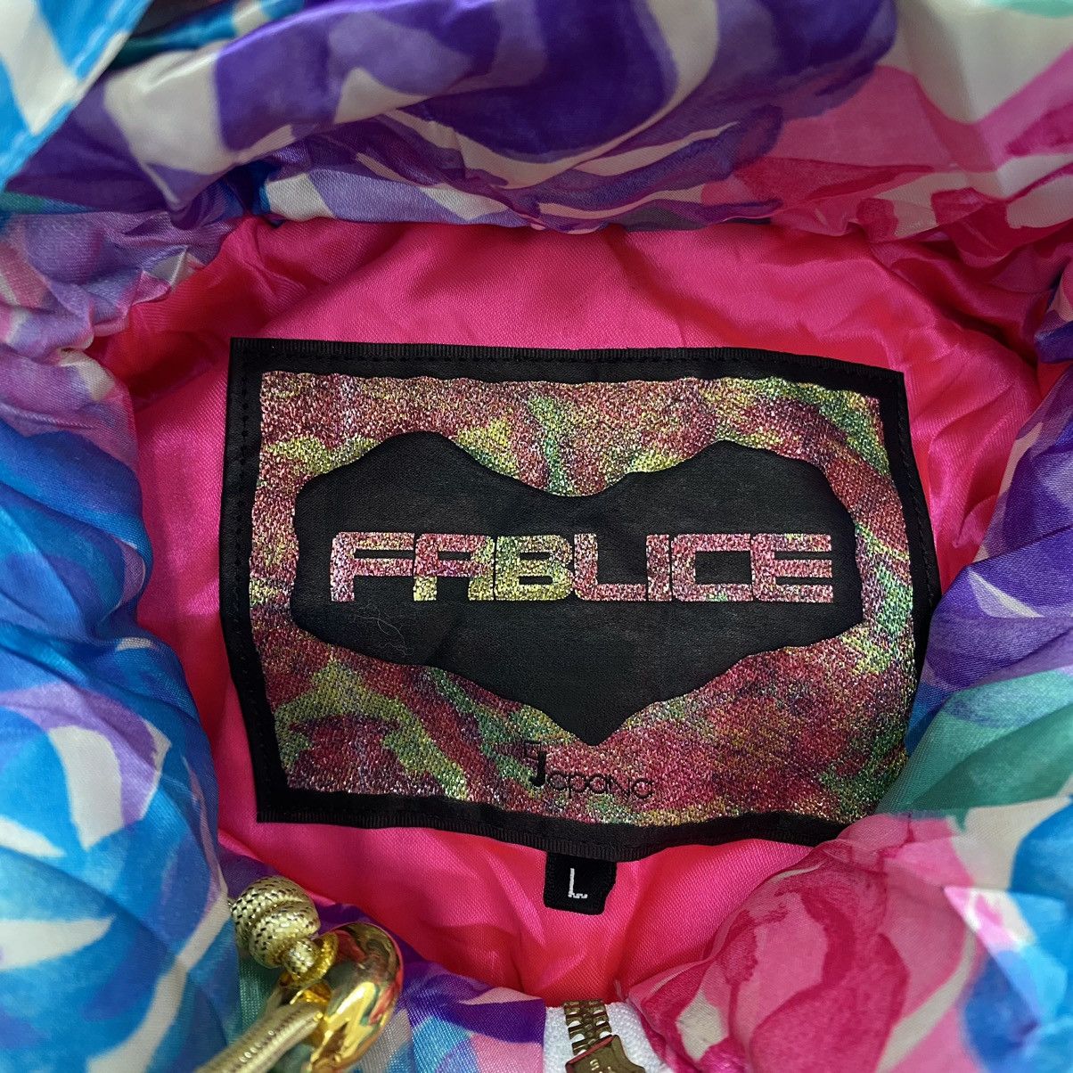 Vintage Vintage FABLICE Floral Overprint Snow Ski Winter Jacket Size L / US 10 / IT 46 - 7 Thumbnail