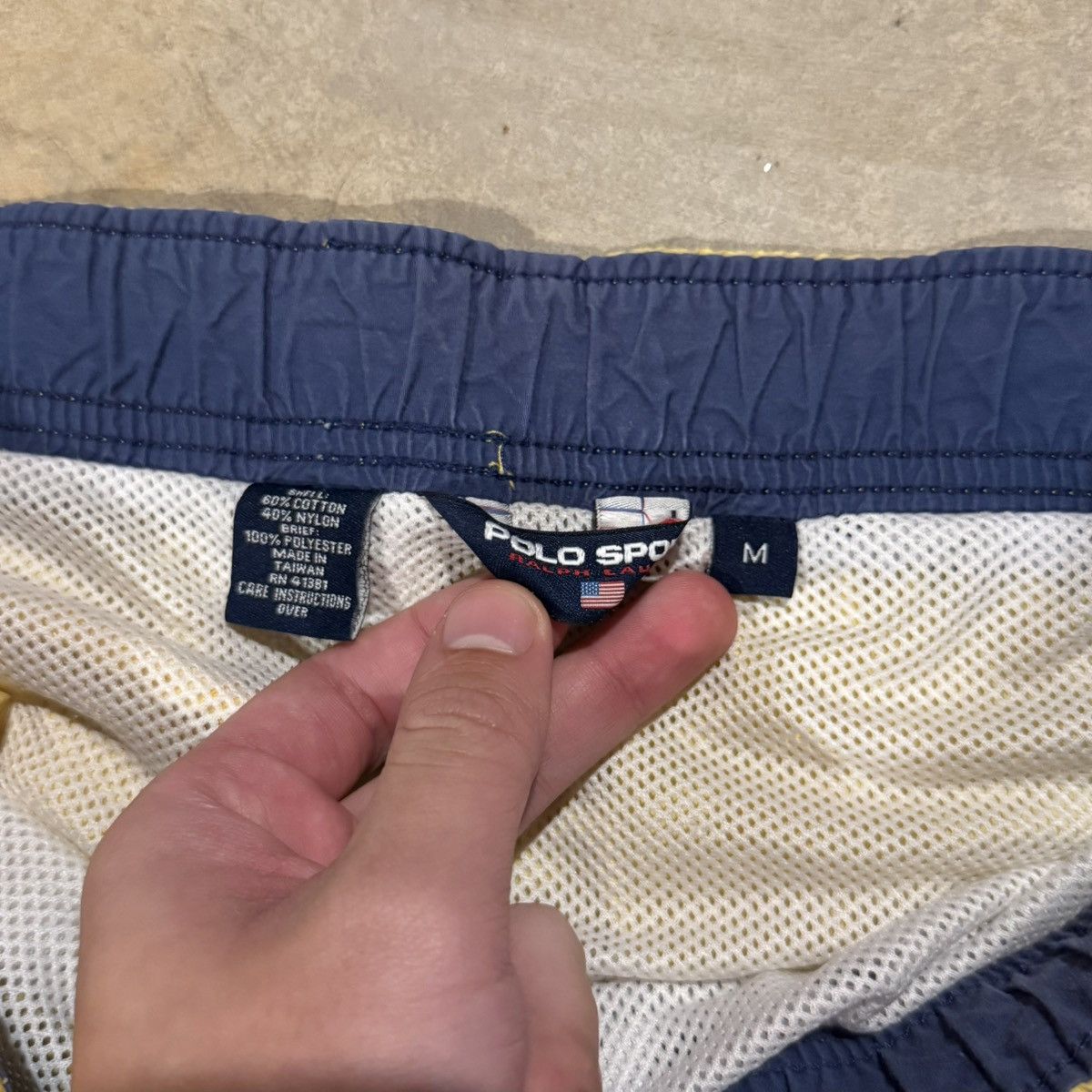 Polo Ralph Lauren Vintage 1990s Polo Sport Faded Pony Board Shorts ERD Grunge Size US 36 / EU 52 - 5 Thumbnail