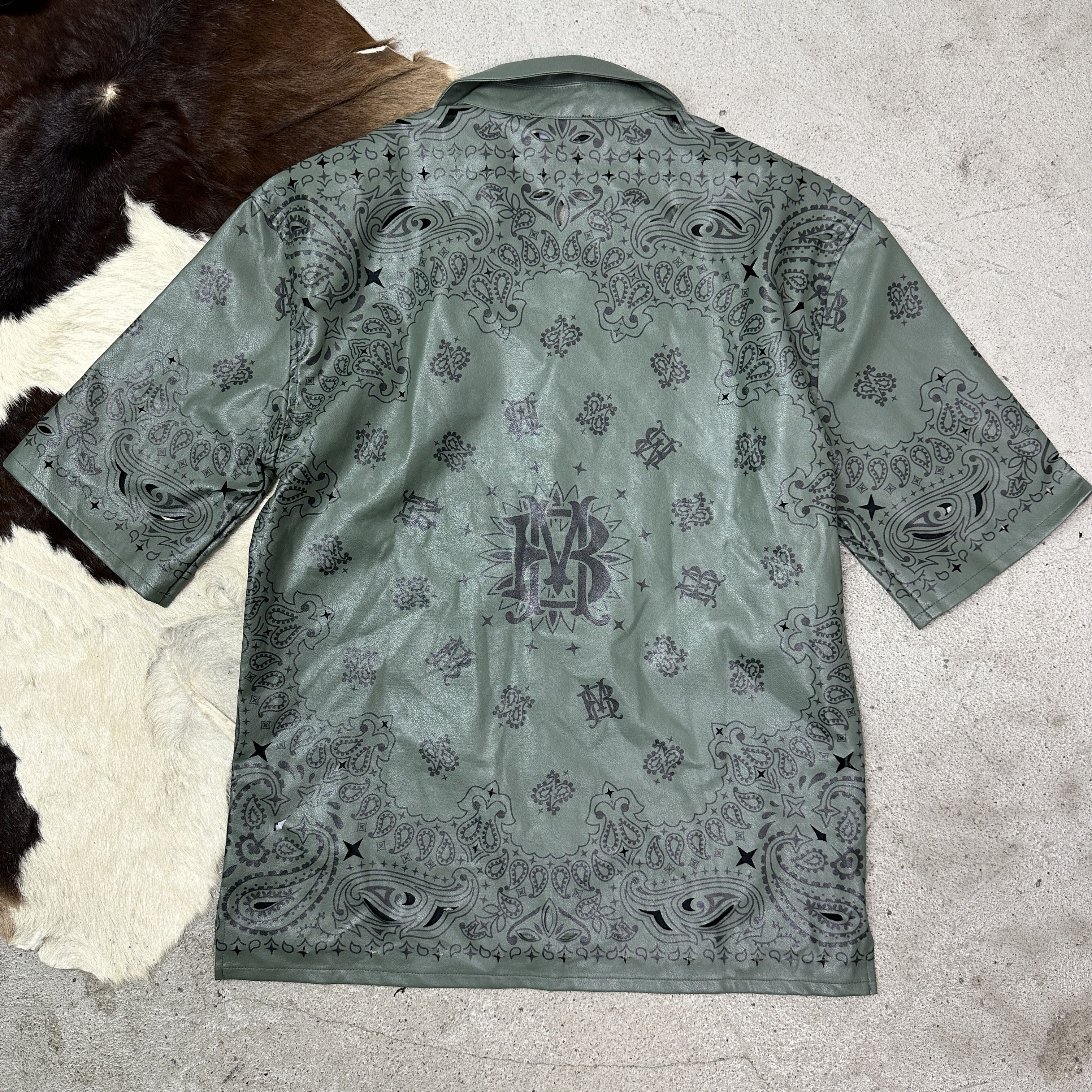 Vintage Vintage Casual Streetwear Faux Leather Shirt Y2K !NEW! Size US M / EU 48-50 / 2 - 5 Thumbnail