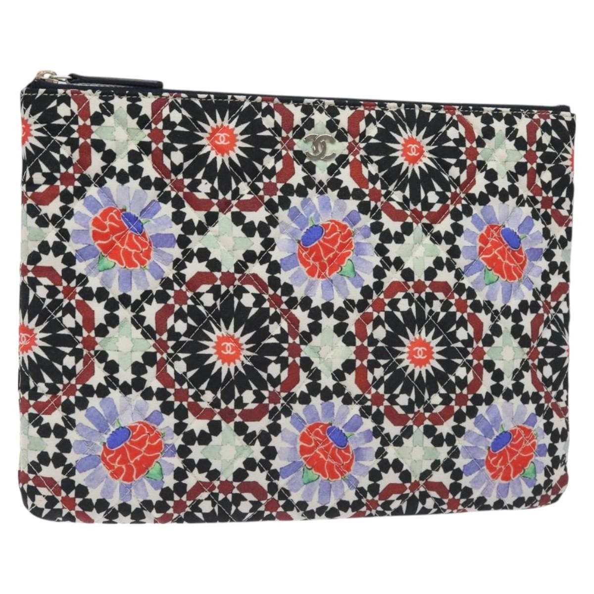 Chanel Chanel Dubai O Case Clutch Quilted Printed Nylon Size ONE SIZE - 1 Thumbnail